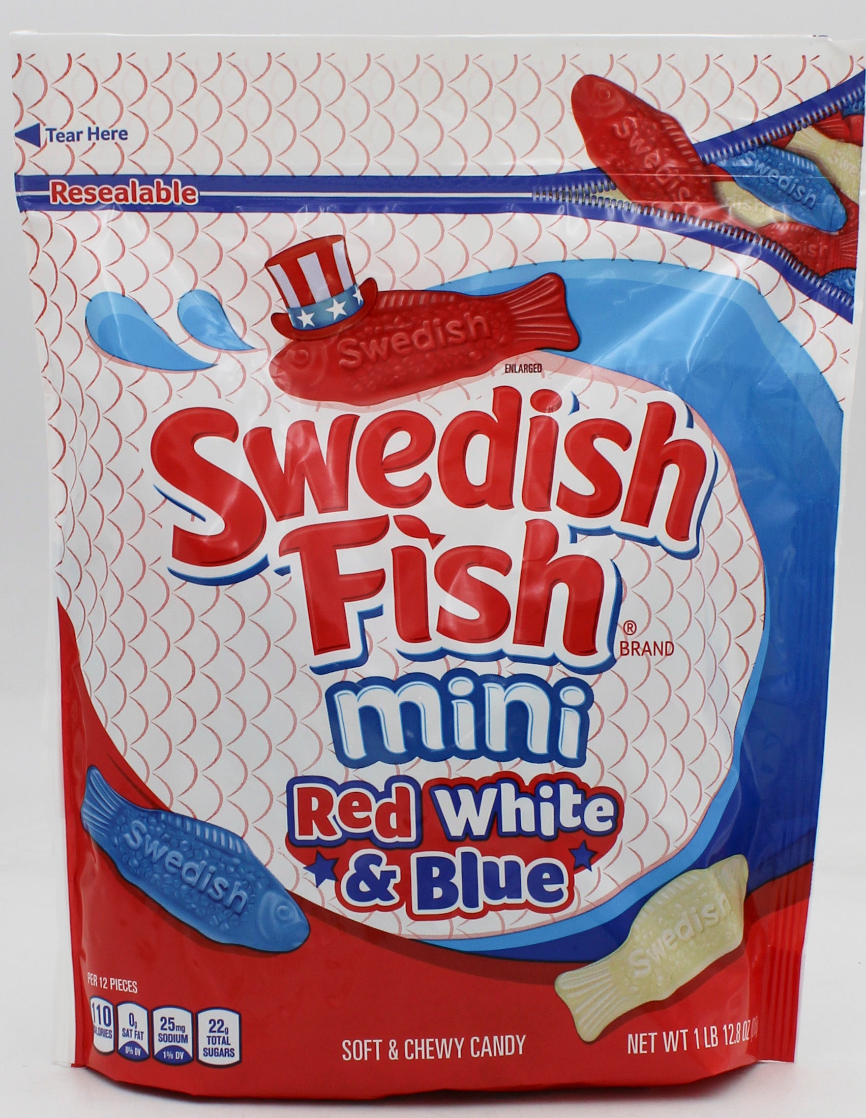 1.8 lb SWEDISH FISH RED WHITE & BLUE  BB 4/13/26