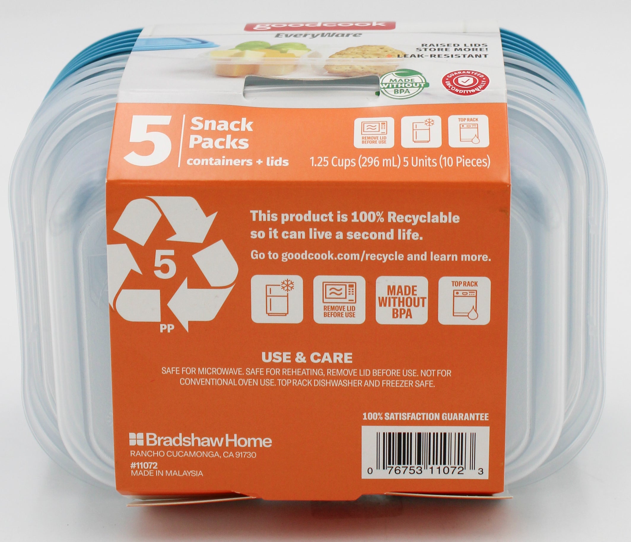 GOODCOOK EVERYWHERE 5CT 1.5 CUP SNACKPACK