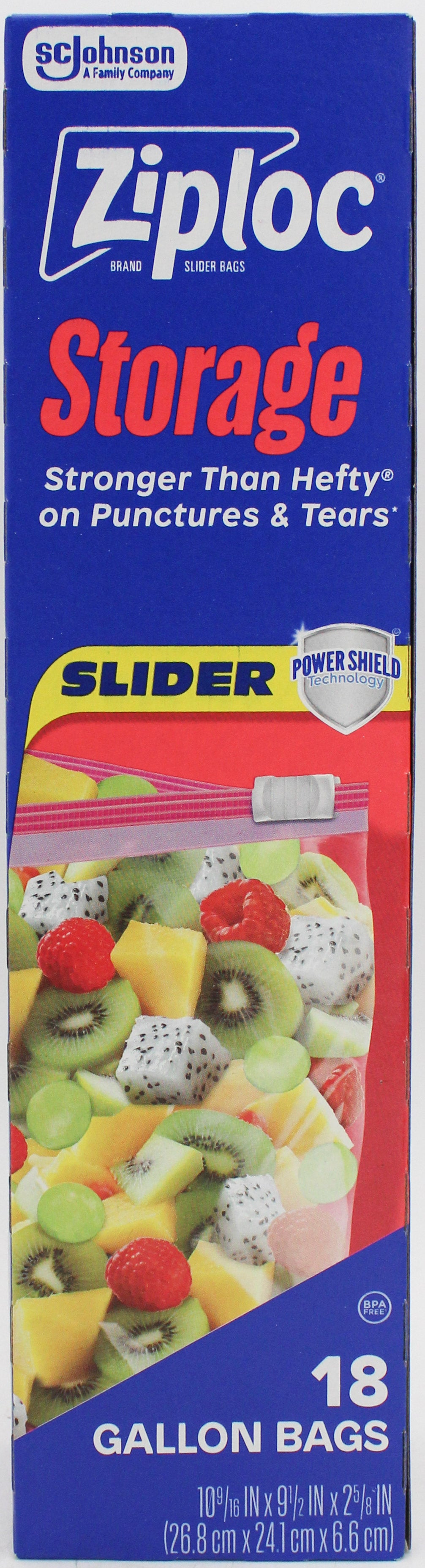 SP ZIPLOC SLIDER STORAGE POWER SHIELD GALLON 18CT