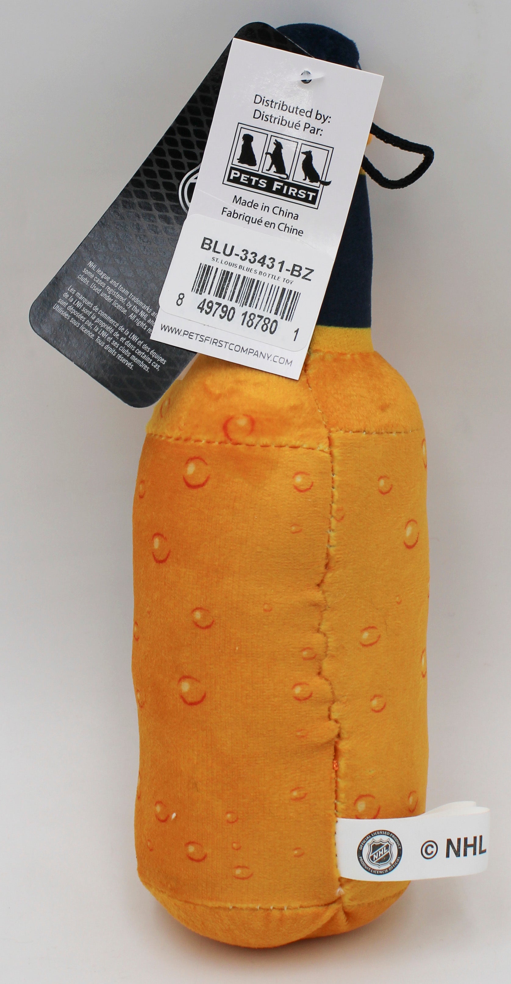 NHL  ST.LOUIS BLUES BOTTLE DOG TOY NI