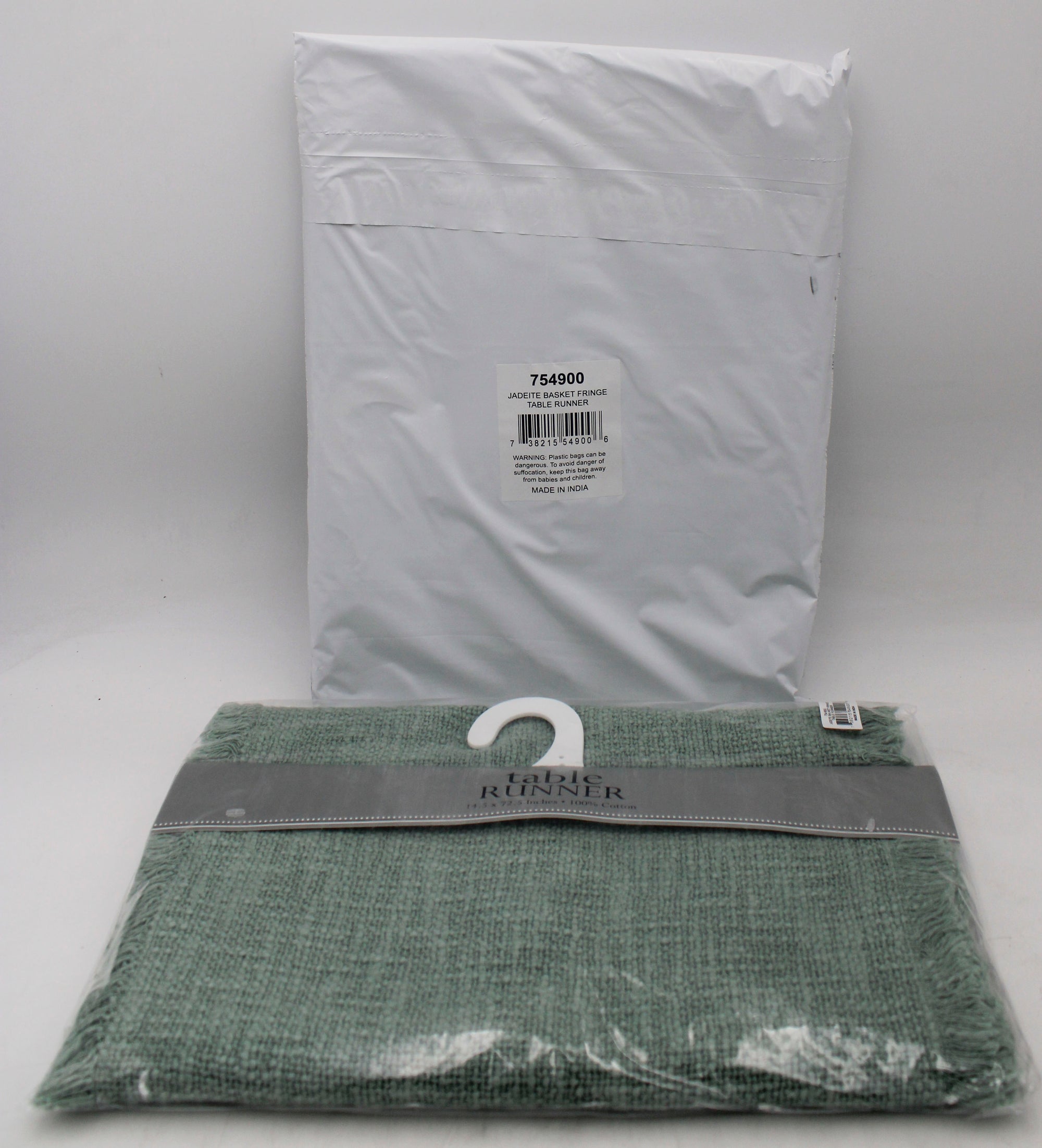 TABLE RUNNER - JADEITE BASKET FRINGE