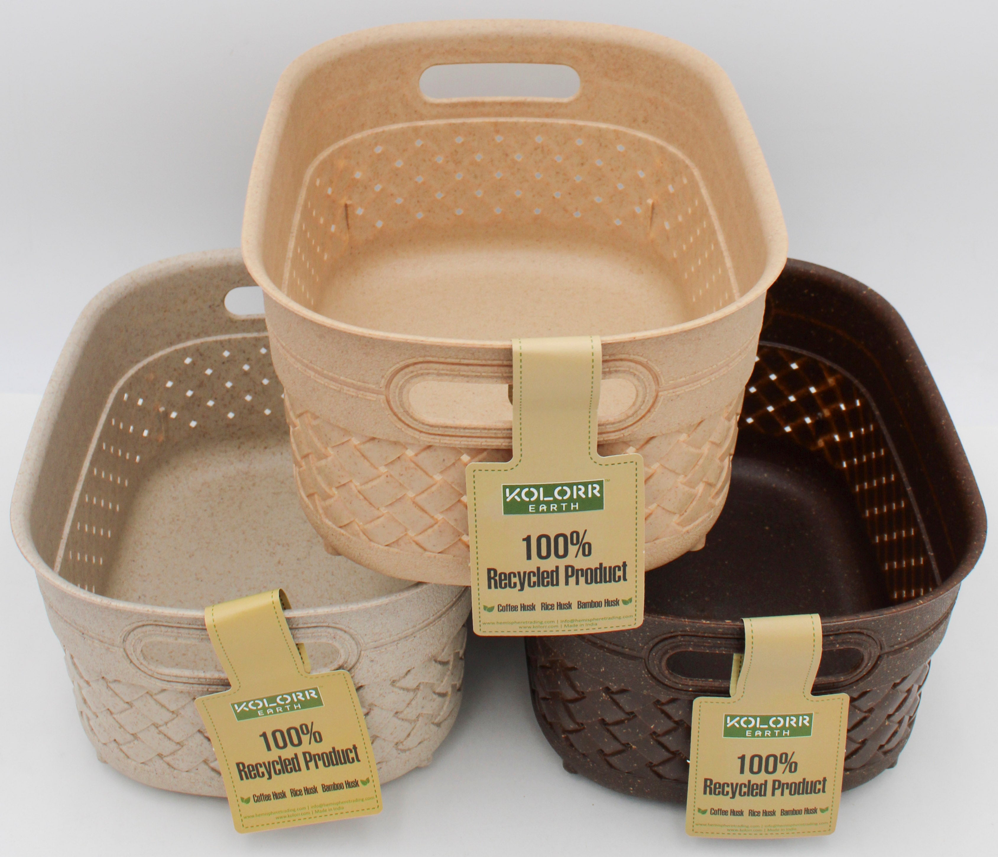 9.6x7.2in SMALL STITCH BASKET - ASST COLORS