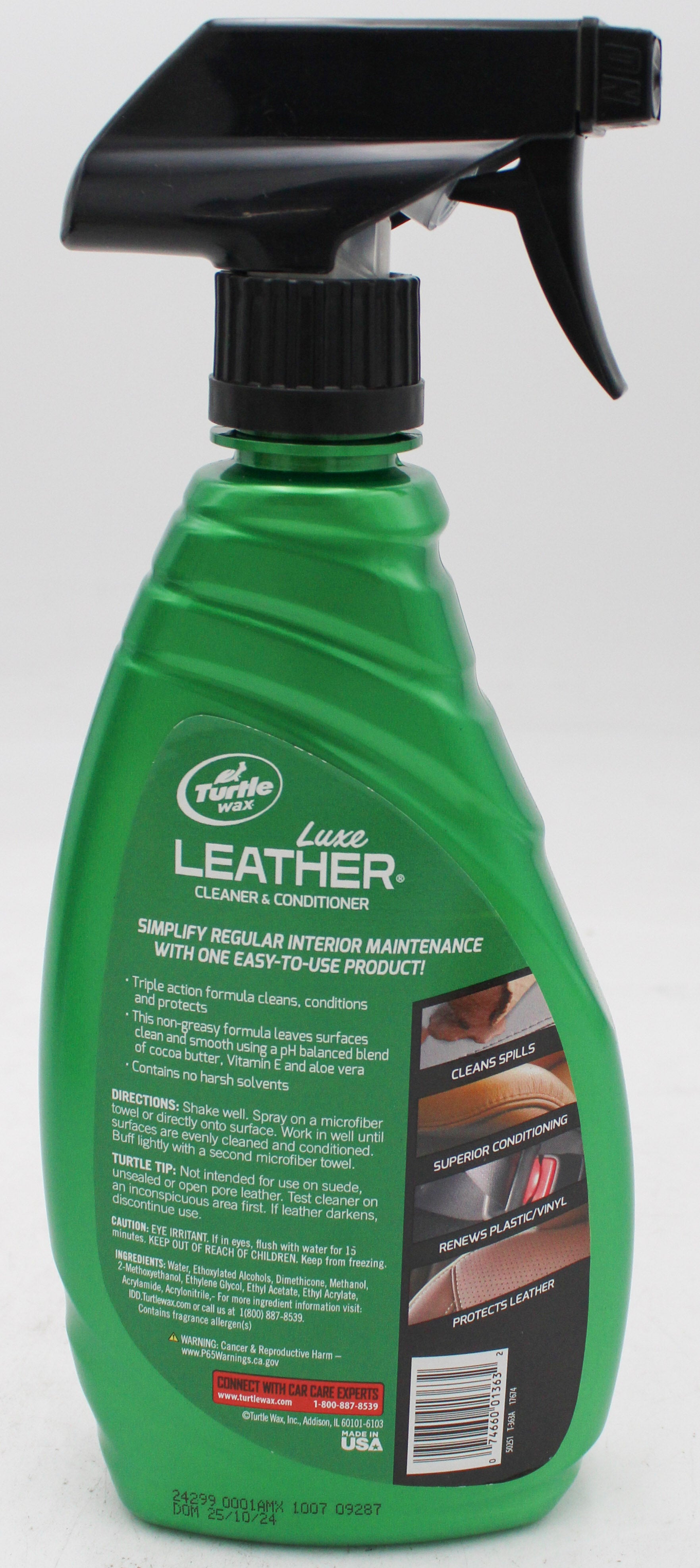 SP TURTLE WAX LUXE LEATHER CLEANER & CONDITIONER 16oz