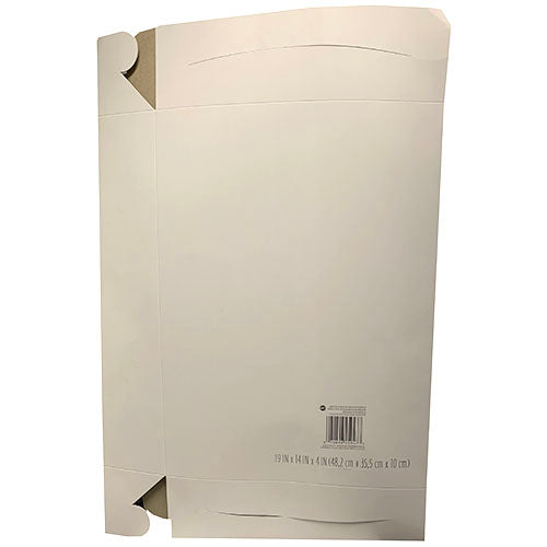 WINDOW CAKE BOX 19x14x4"-WHTE(BULK).