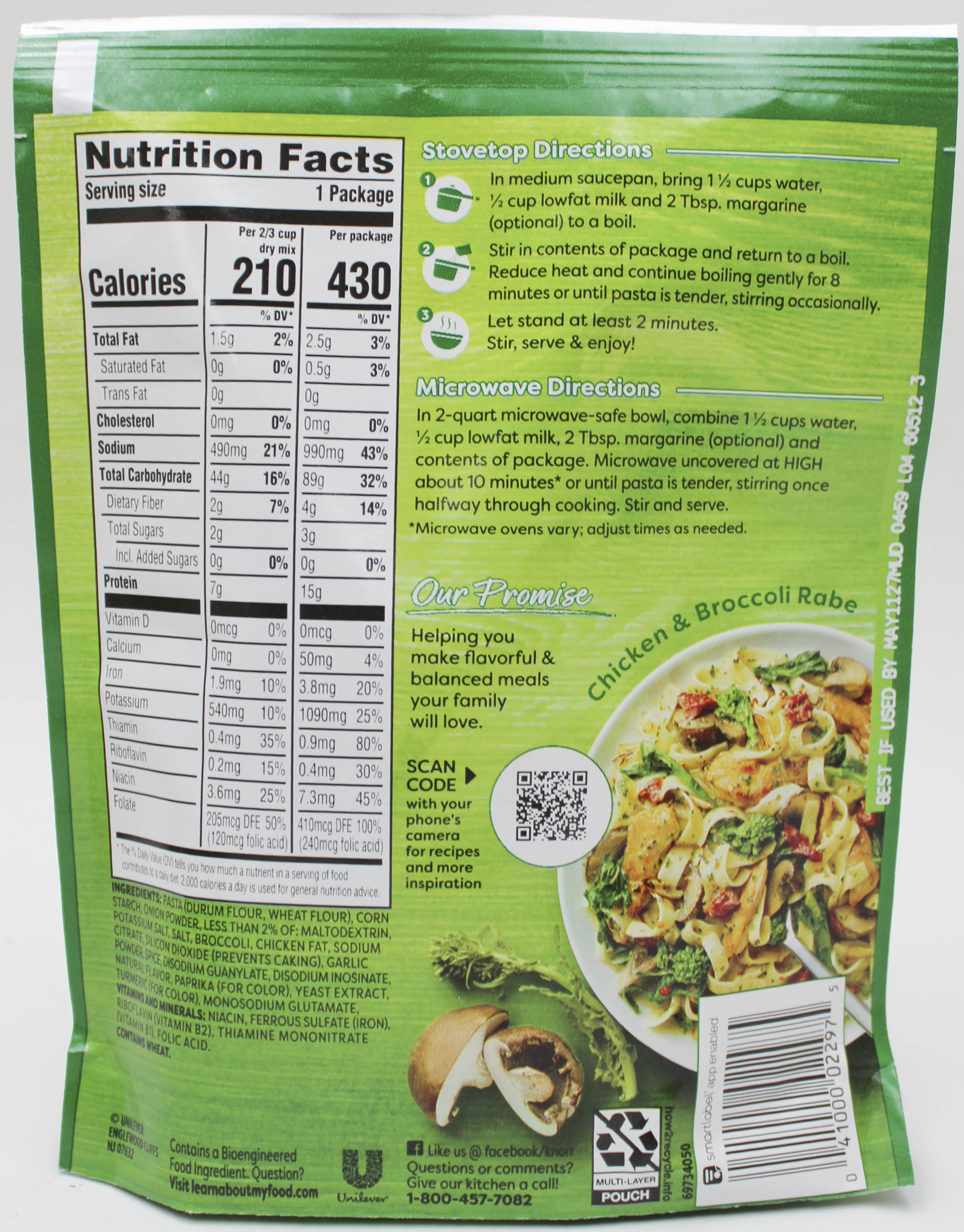 KNORR NOODLES +SAUCE CHICHEN BROCOLLI 4.2oz