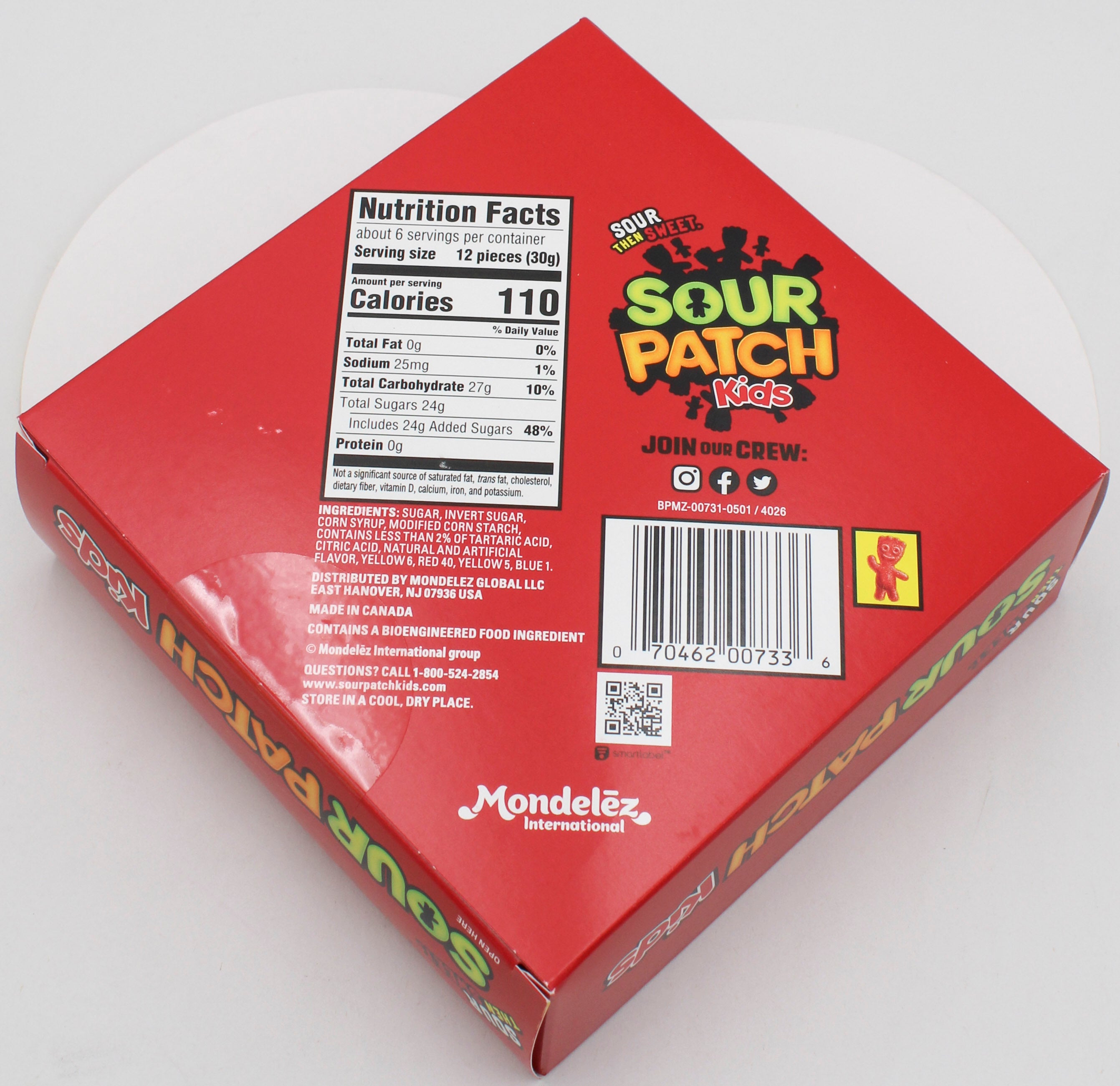 SOUR PATCH KIDS HEART BOX 6.8 Oz BB 8/28/26