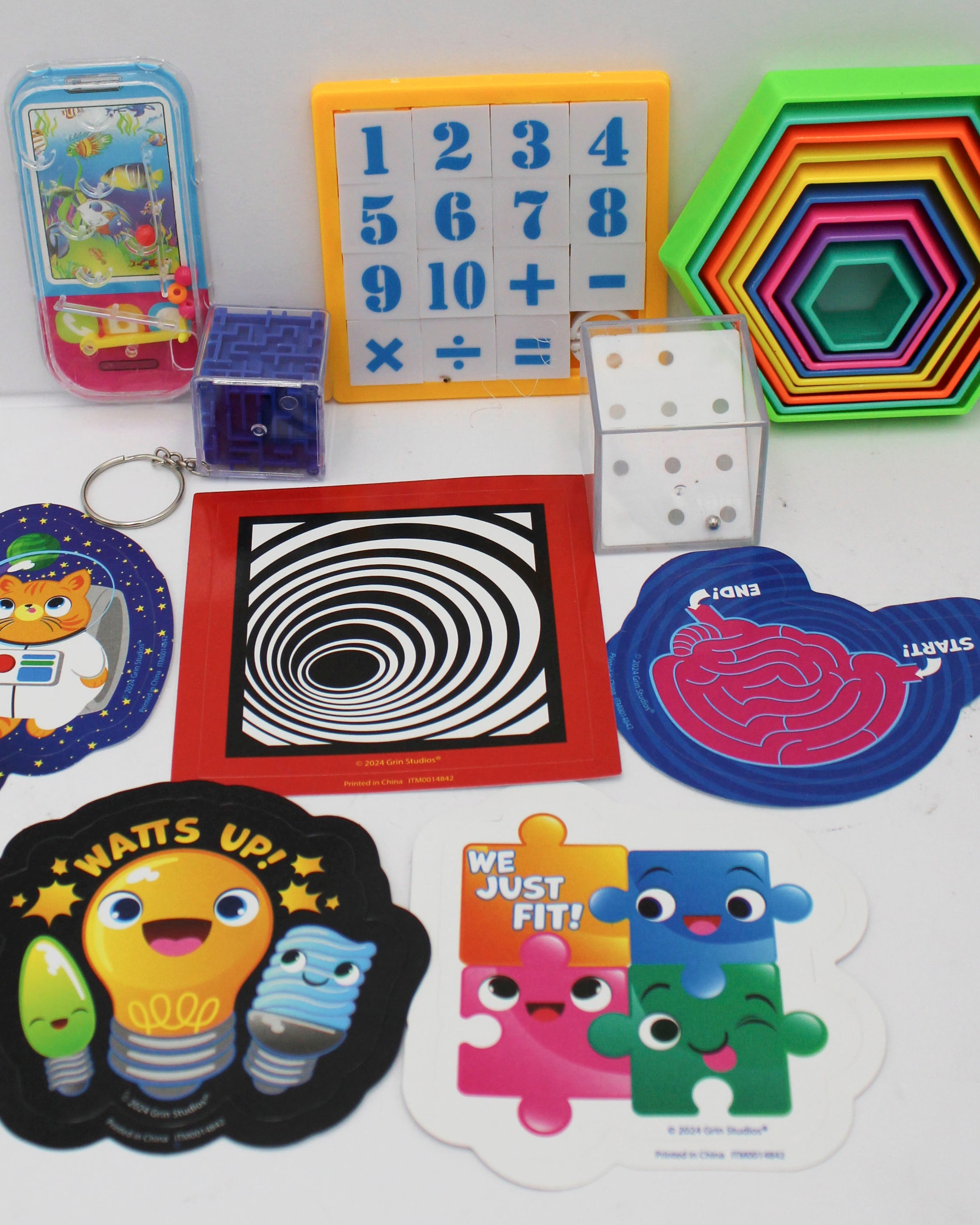 10 FUN MYSTERY BRAIN TEASERS IN BOX 5.5in x 5.5in x 7in