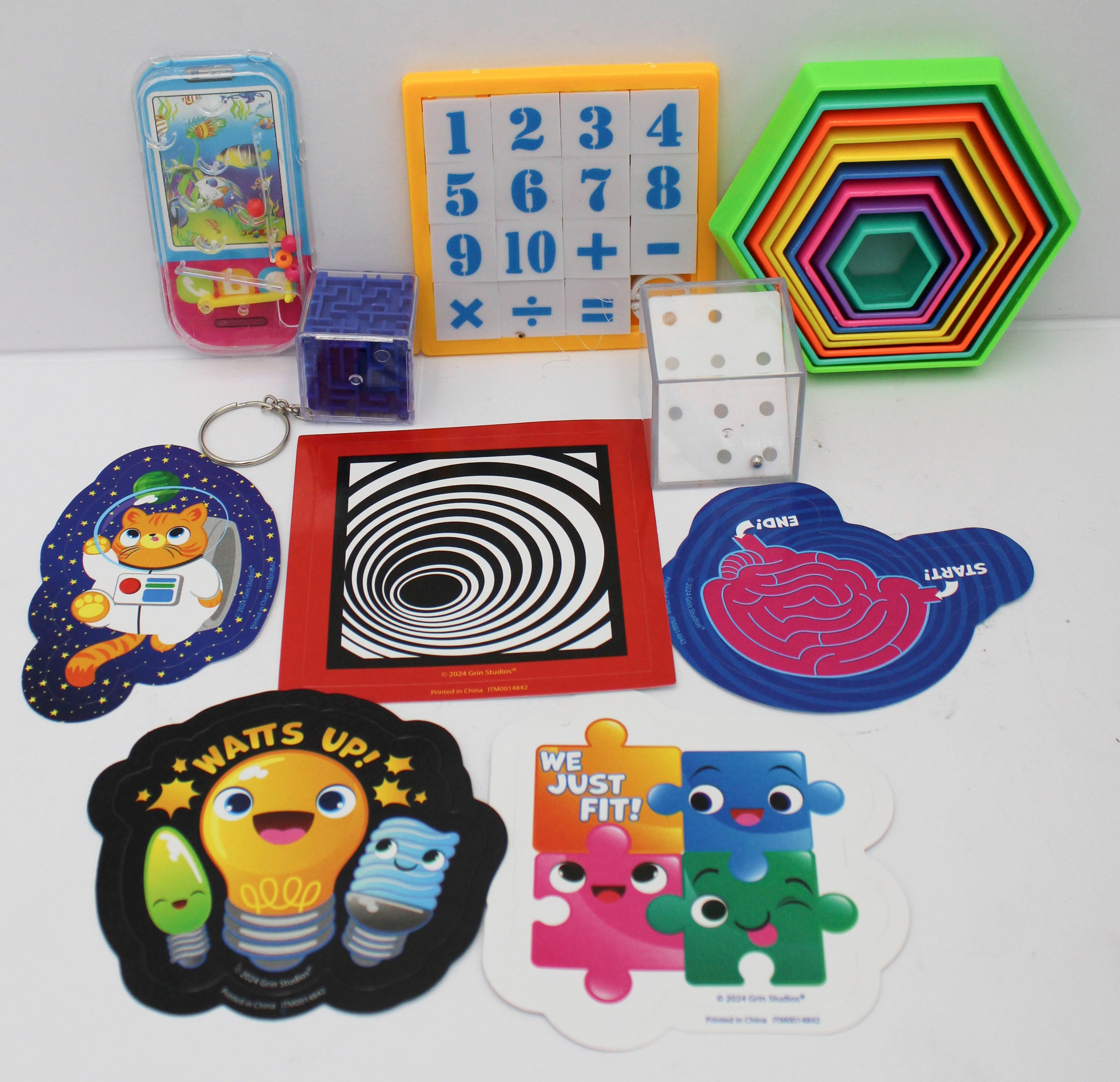 10 FUN MYSTERY BRAIN TEASERS IN BOX 5.5in x 5.5in x 7in