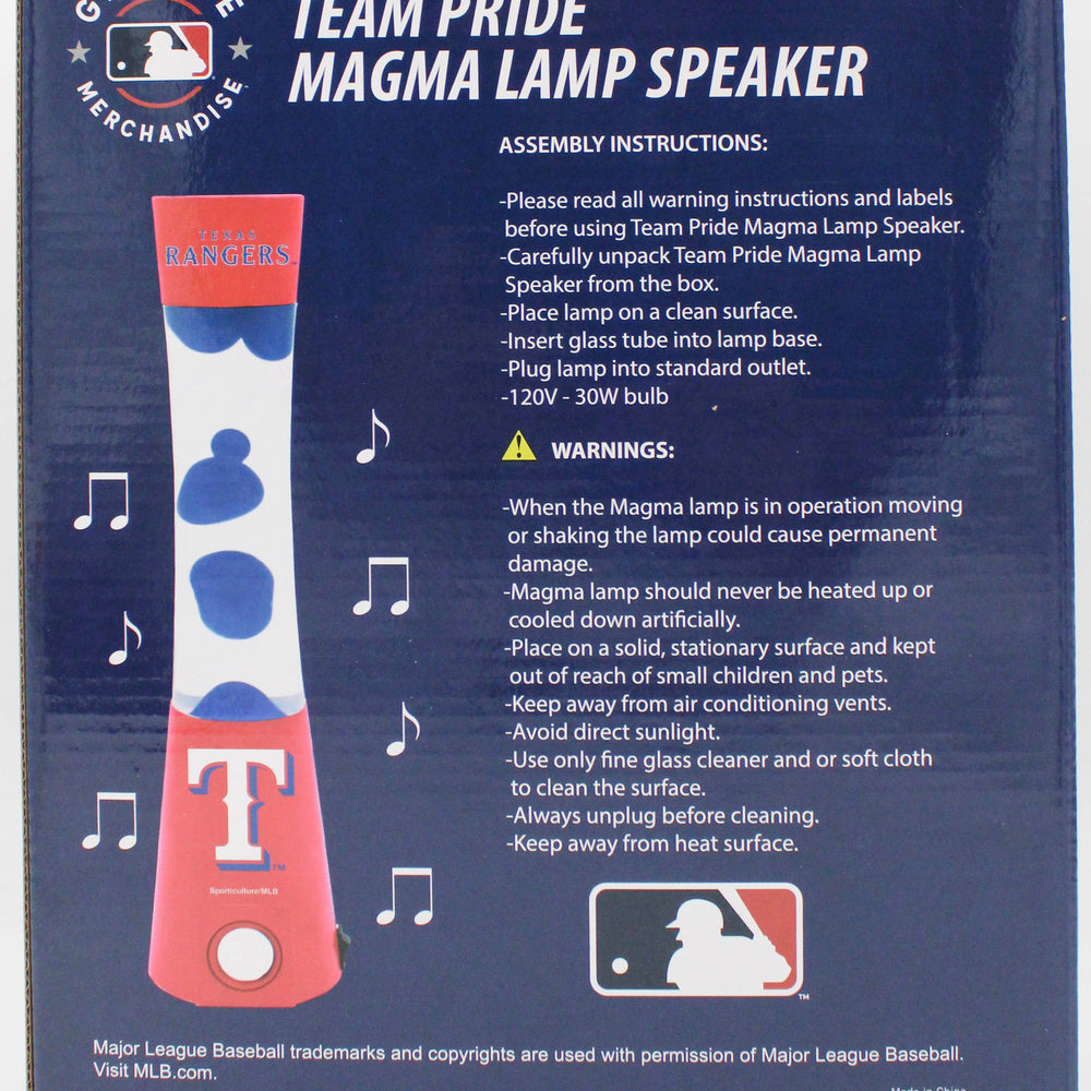MLB TEXAS RANGERSLAVA  LAMP SPEAKER 16.5"
