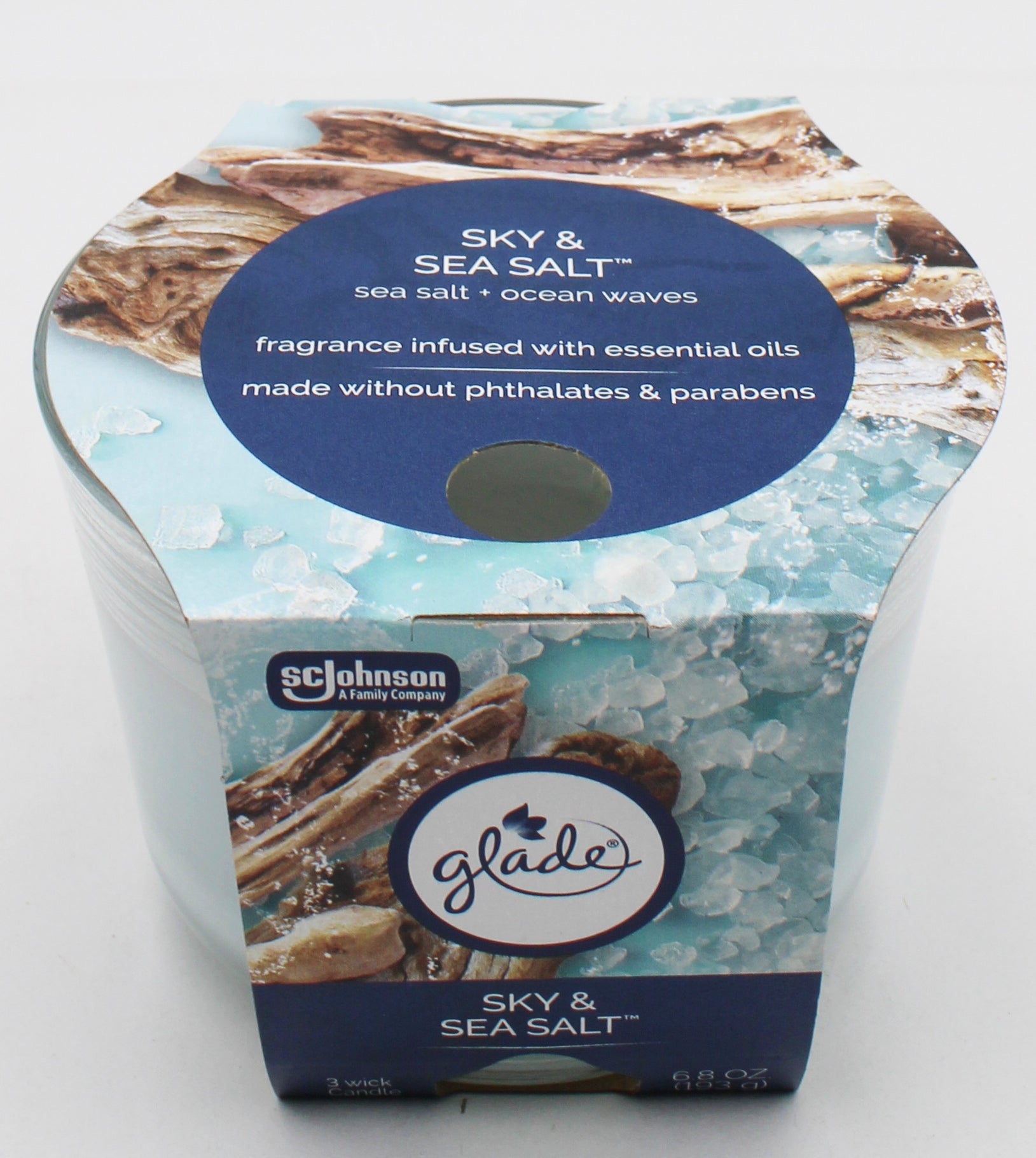 GLADE 3-WICK CANDLE SKY & SEA SALT 6.8oz US