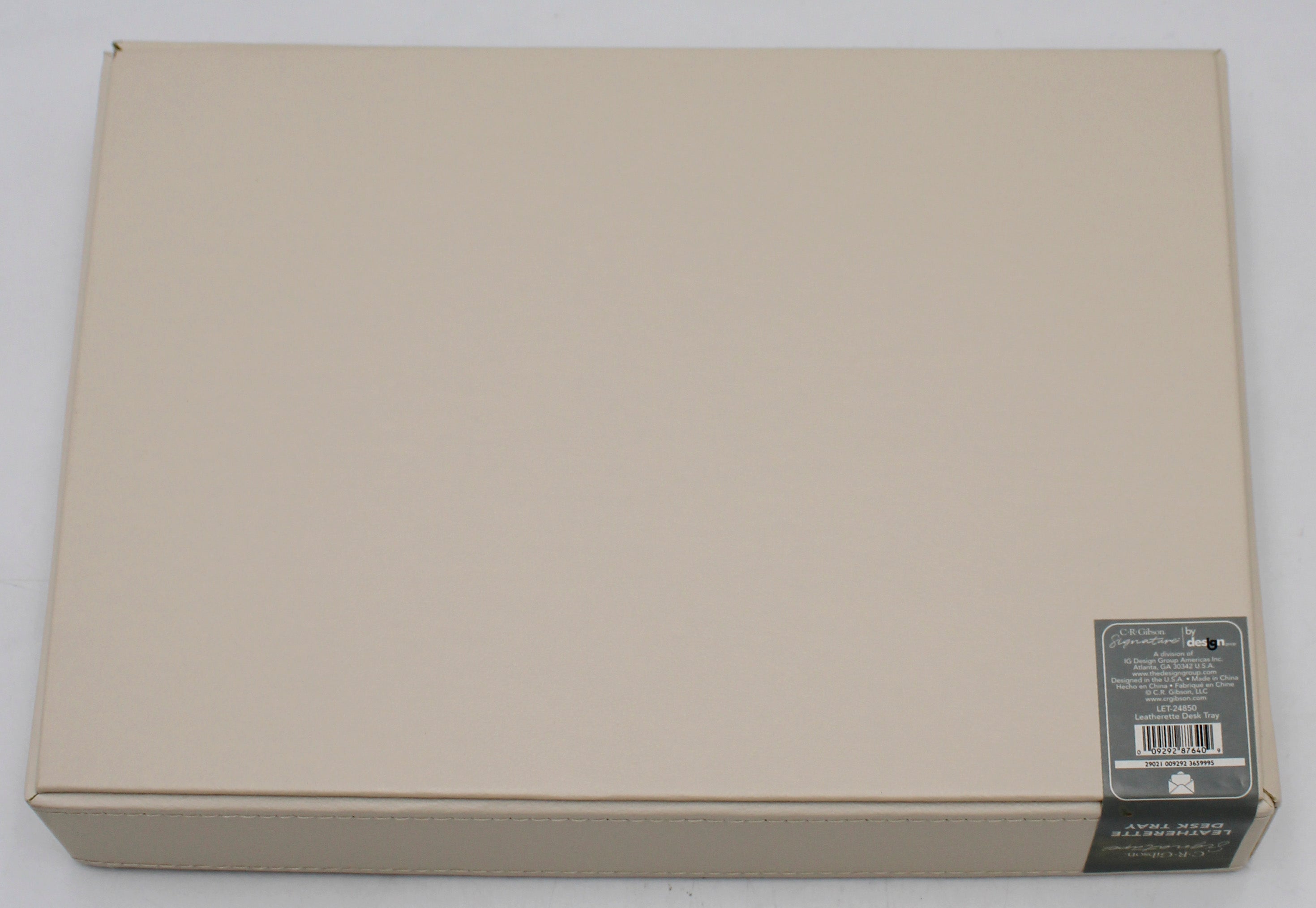 CR GIBSON IVORY/TAN LTHETTE COL DSK TRAY