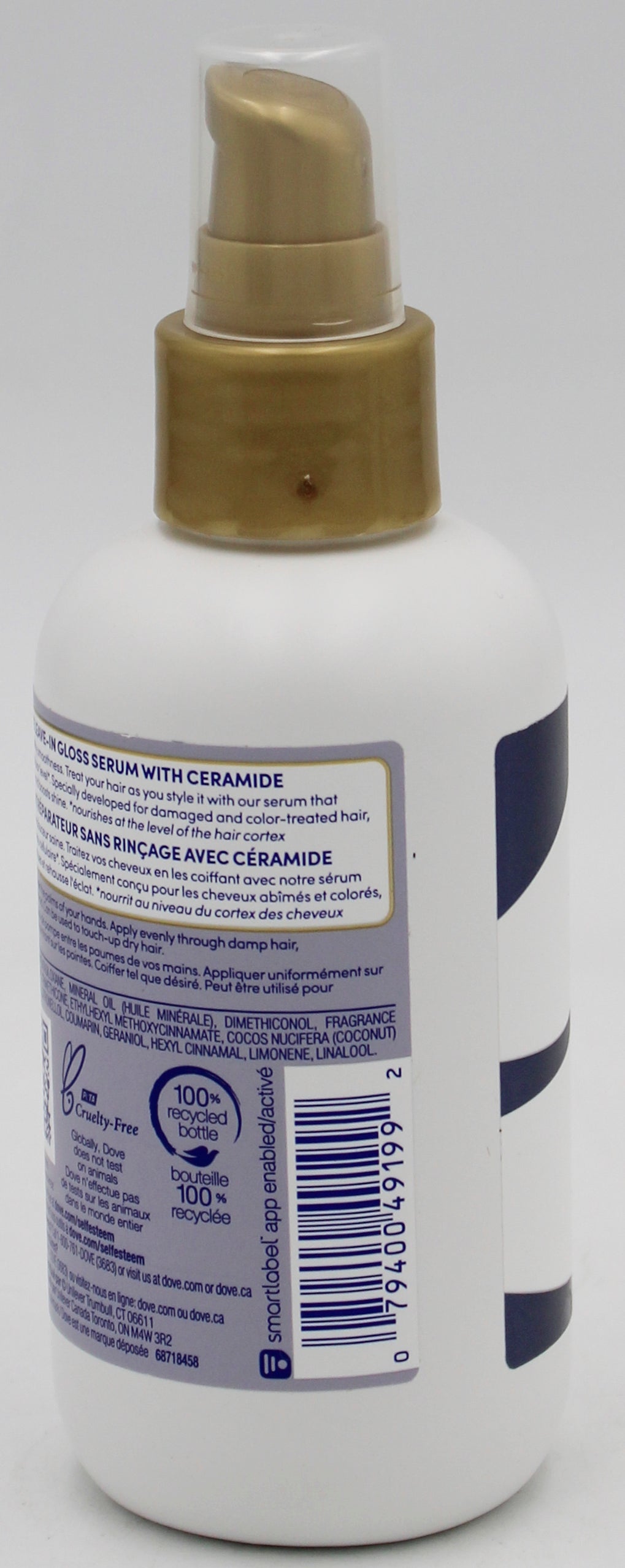 DOVE HAIR THERAPY GLOSS & REPAIR LEAVE-IN SERUM 5.5oz