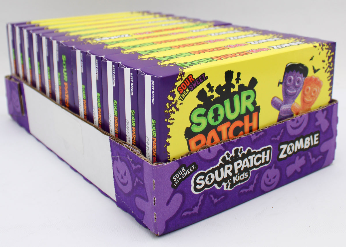SOUR PATCH KIDS ZOMBIES SOFT & CHEWY CANDY, 3.5 OZ THEATER BOX - BB 5/6/2027