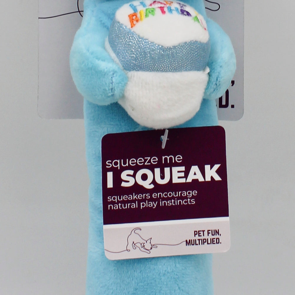 MULTIPET LOOFA BIRTHDAY BLUE DOG TOY - 12"