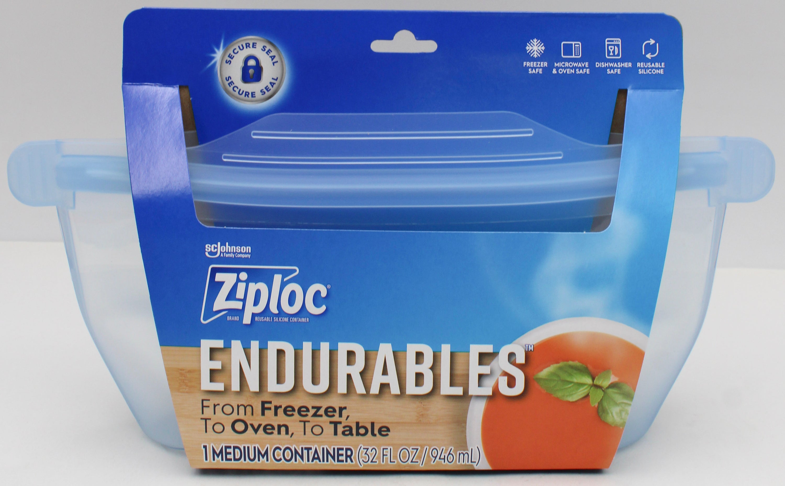ZIPLOC ENDURABLES MEDIUM CONTAINER 4CUPS/32oz US