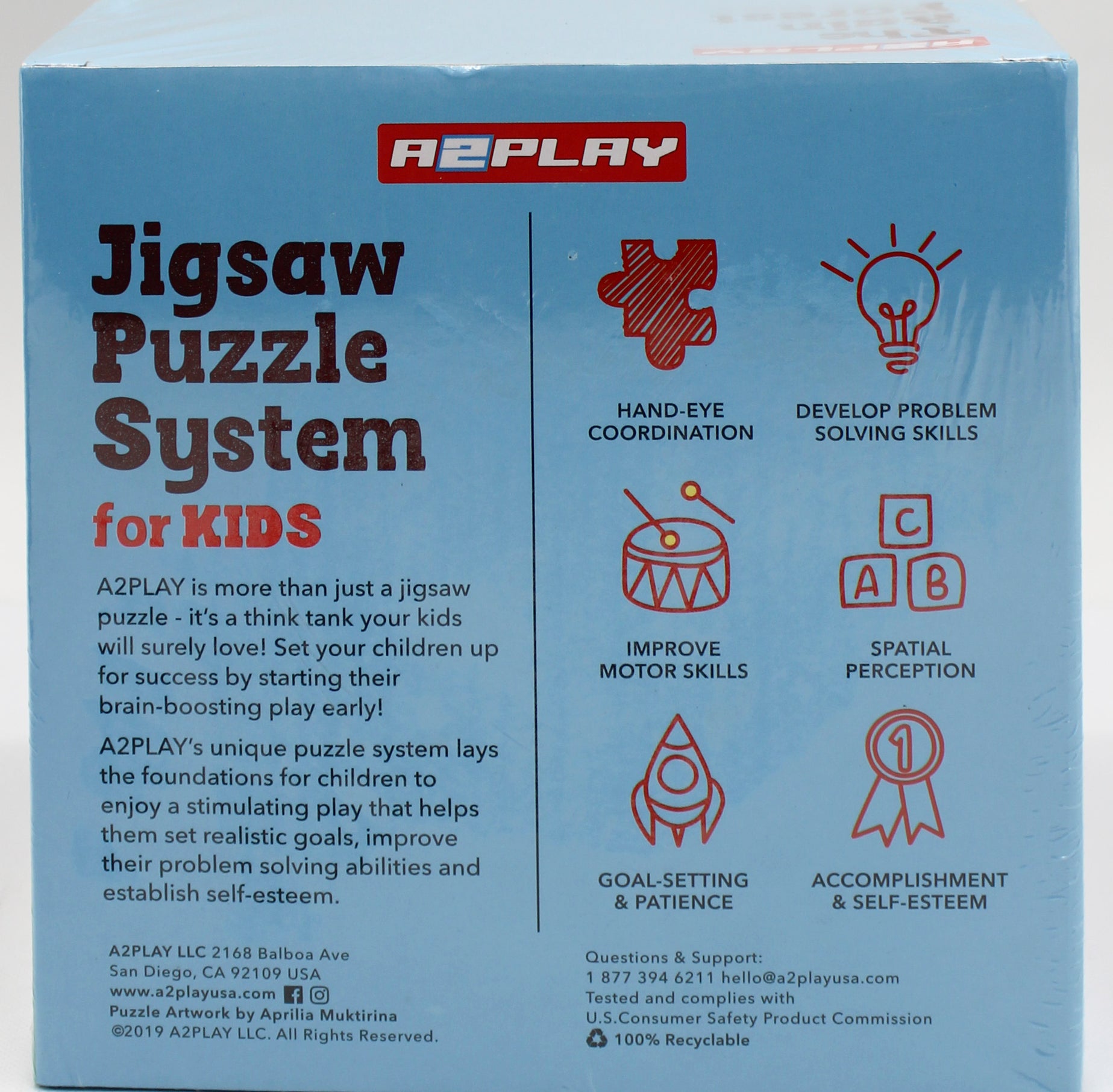 REPLAY 48pc JIGSAW PUZZLE SYSTEM 3' x 2' ANIMALS
