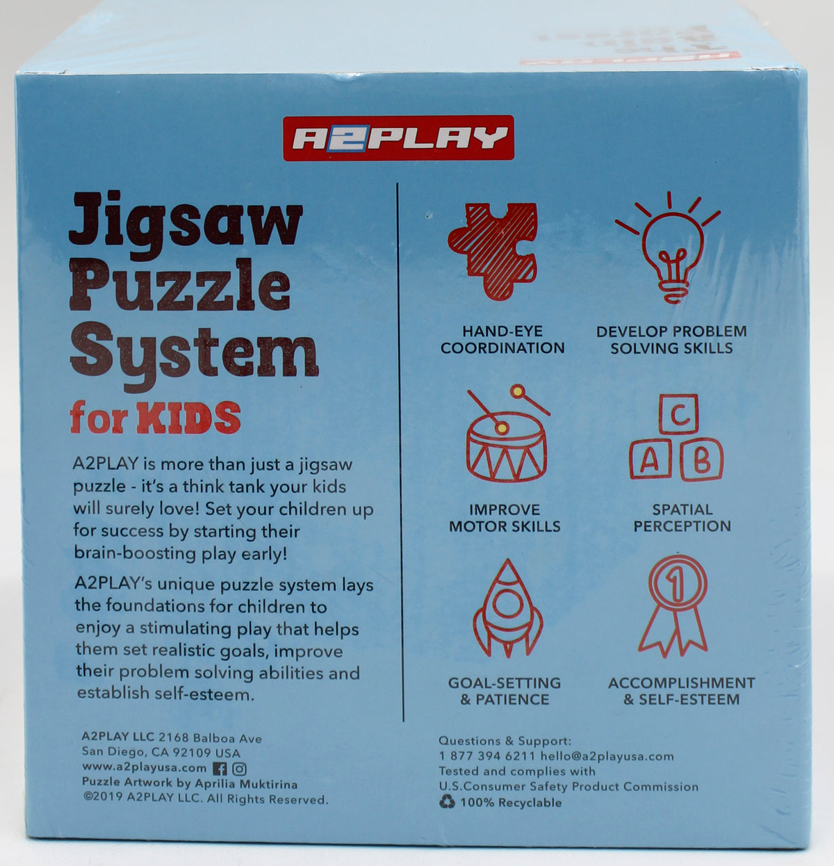 REPLAY 48pc JIGSAW PUZZLE SYSTEM 3' x 2' ANIMALS