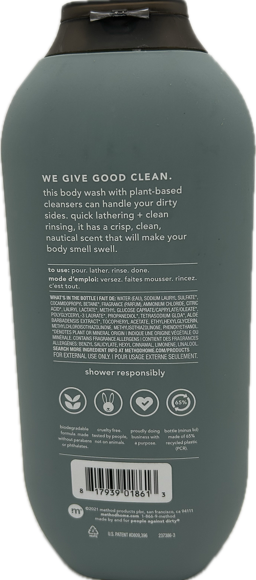 METHOD MENS BODY WASH SEA + SURF 18oz US
