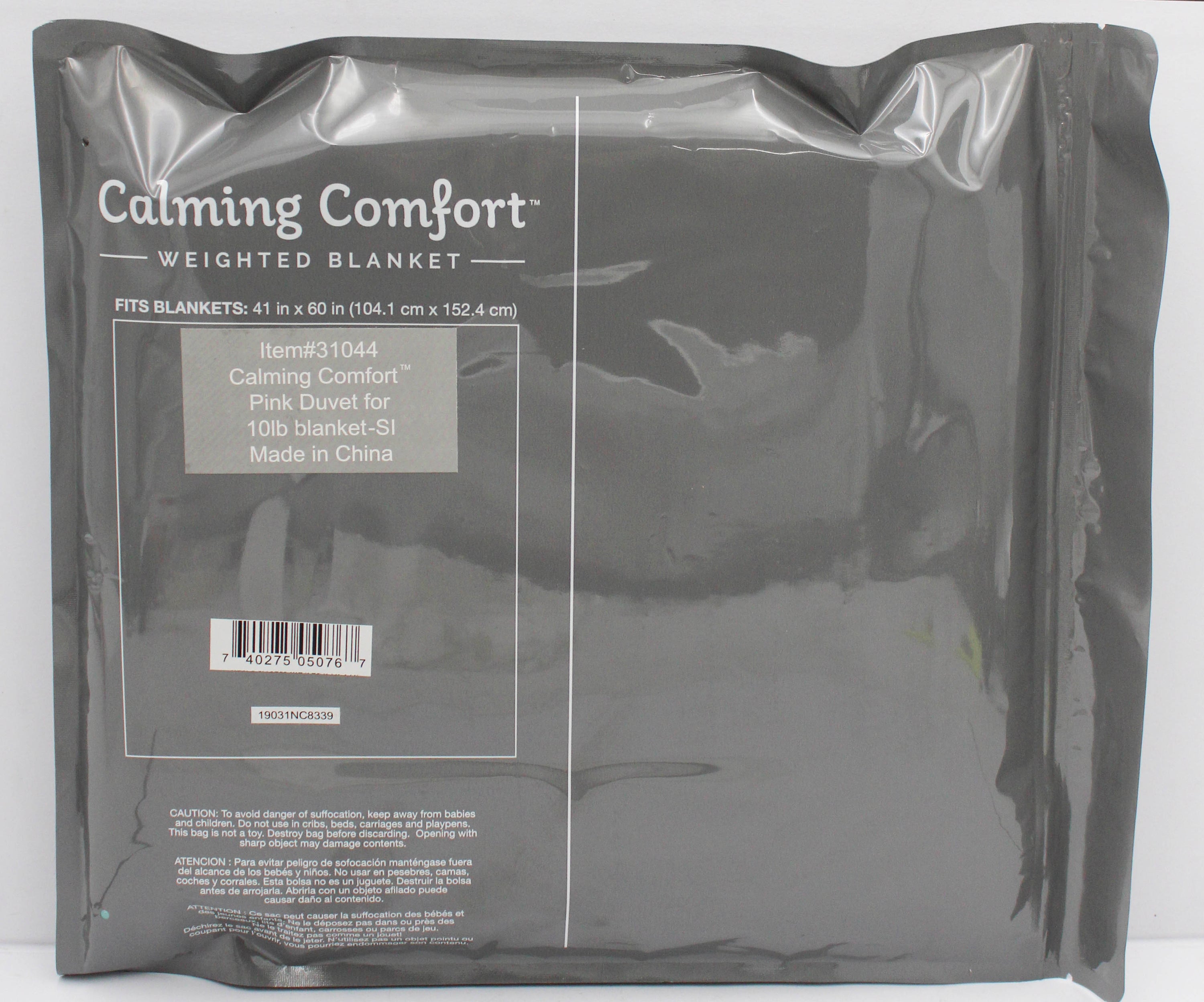 CALMING COMFORT DUVET COVER FOR WEIGHTED BLANKET 41” × 60” PINK