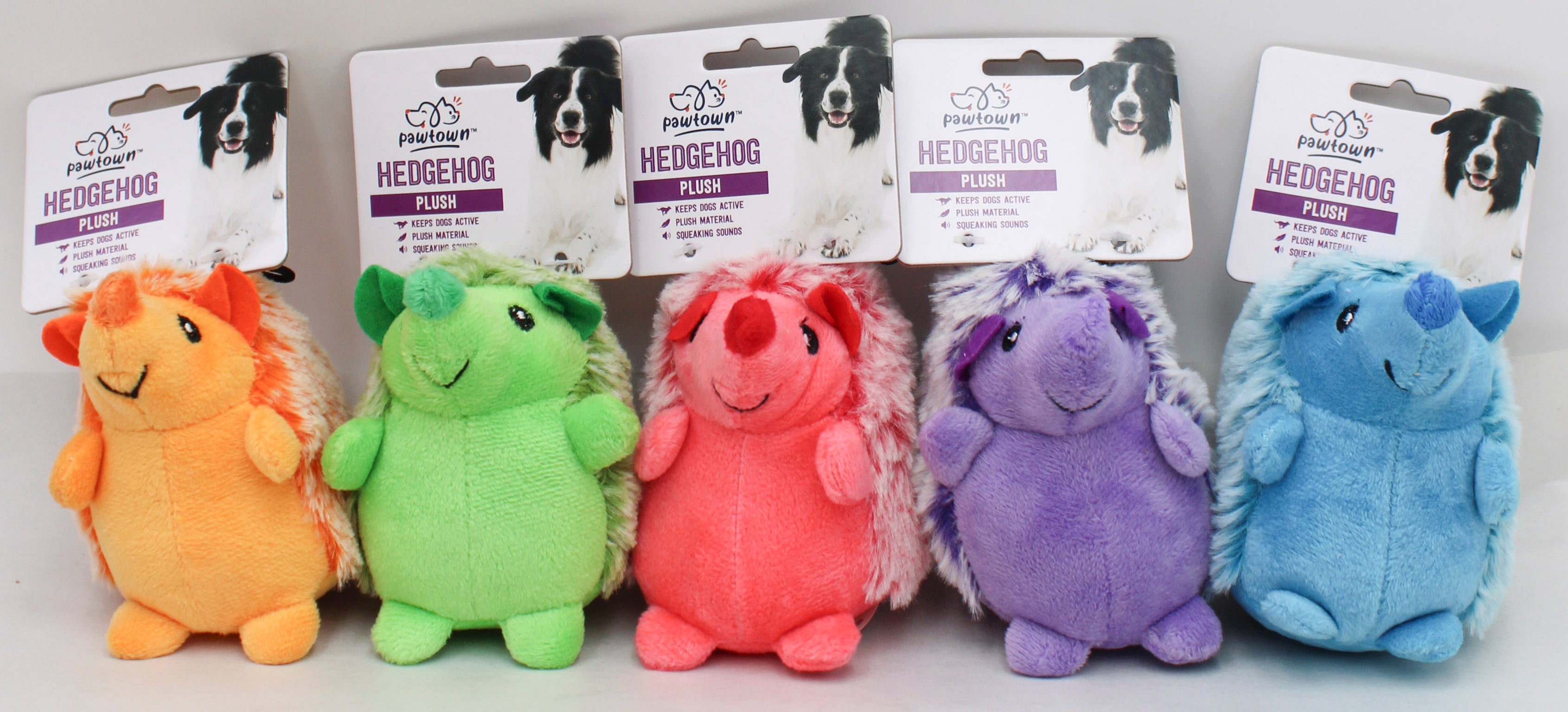 MULTIPET PAW TOWN HEDGEHOG DOG TOY - 4"