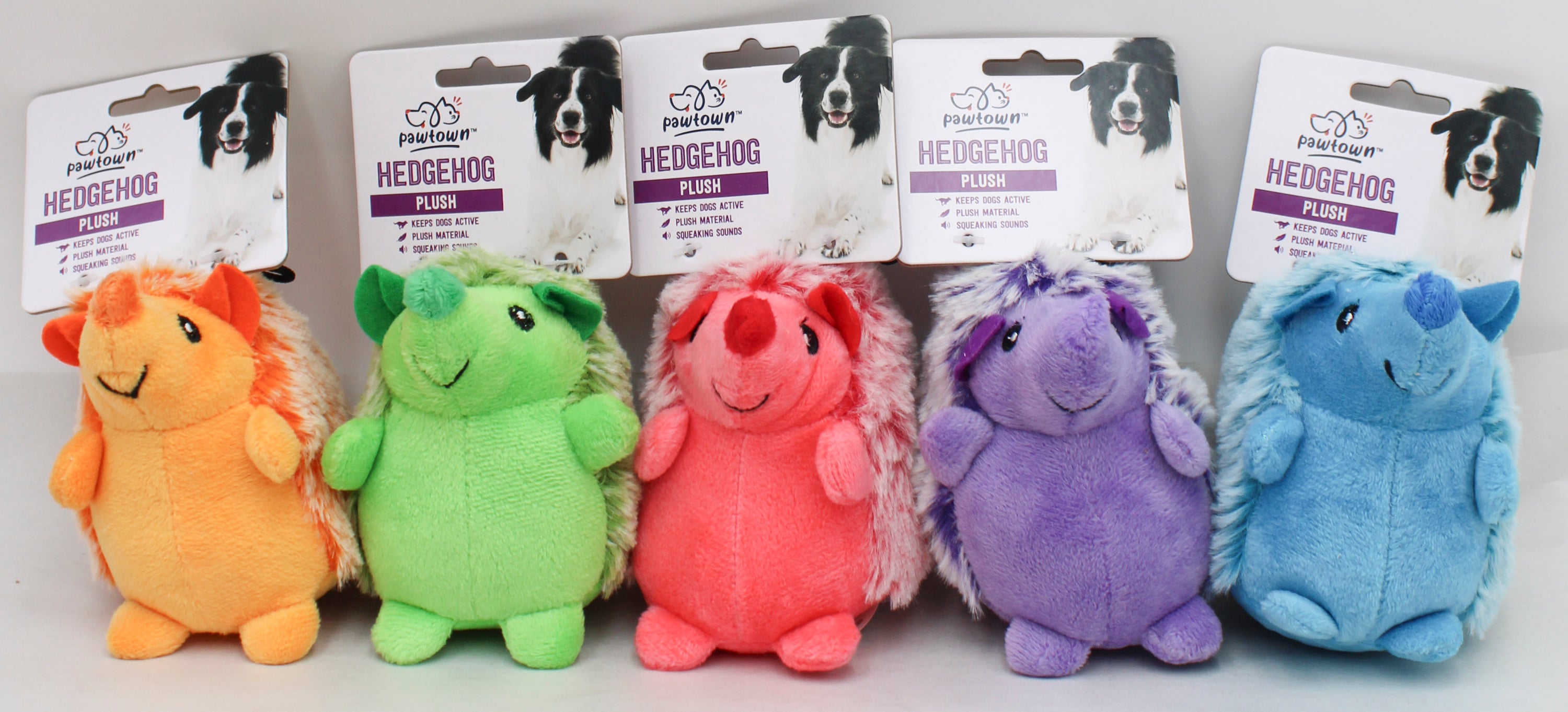 MULTIPET PAW TOWN HEDGEHOG DOG TOY - 4"