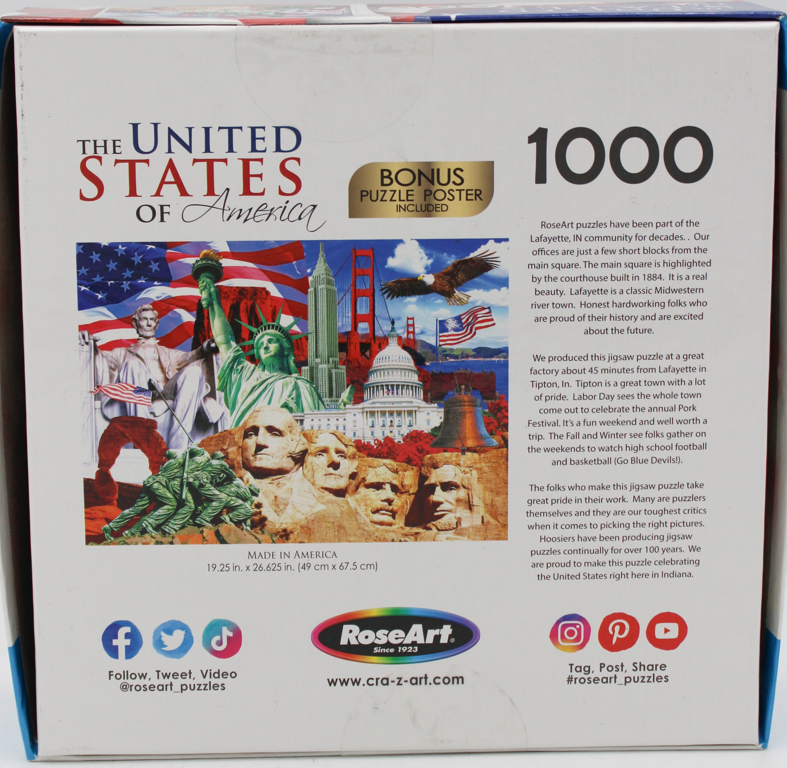 CRA-Z-ART USA PUZZLE MADE IN AMERICA 1000PC