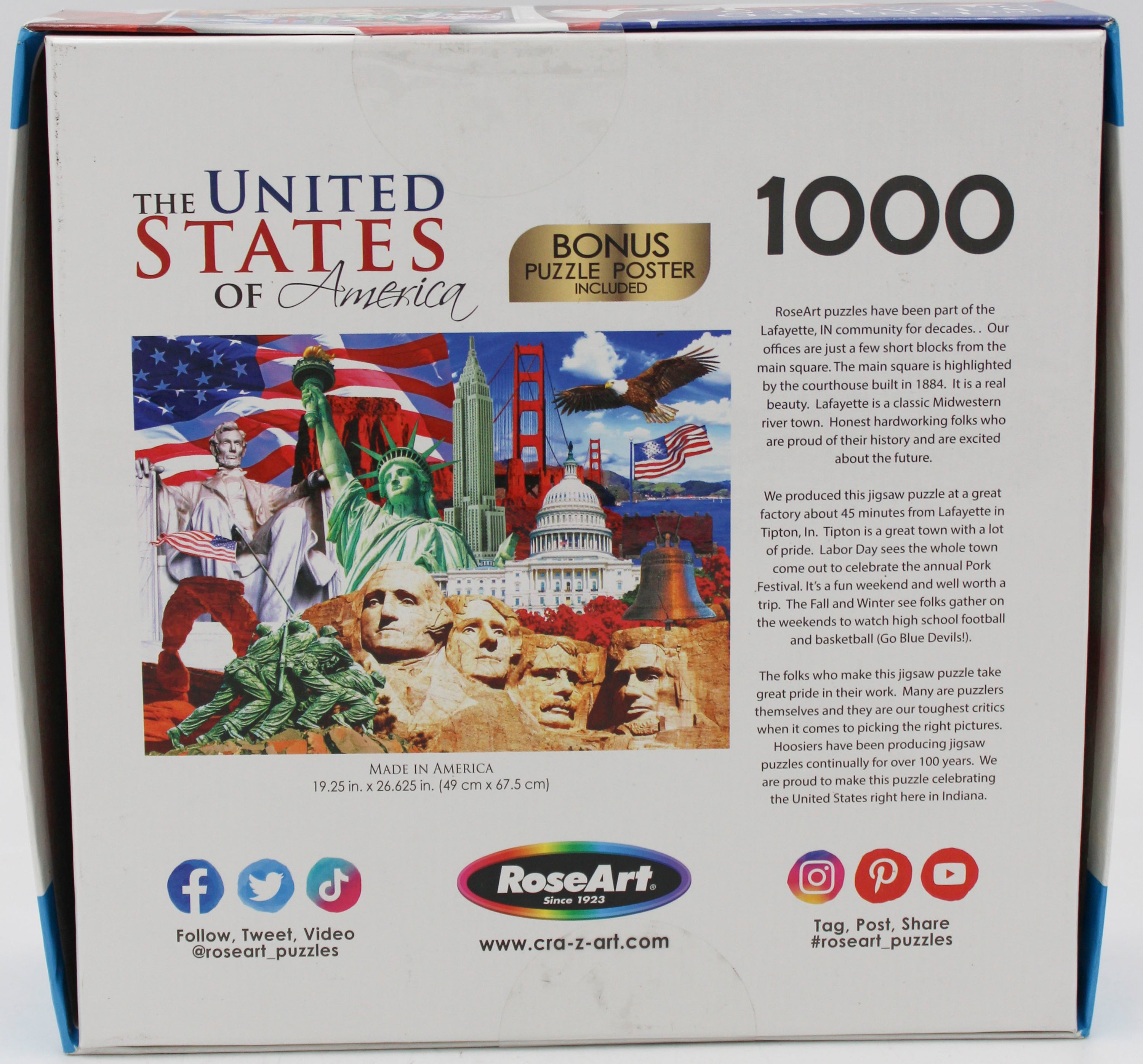 CRA-Z-ART USA PUZZLE MADE IN AMERICA 1000PC