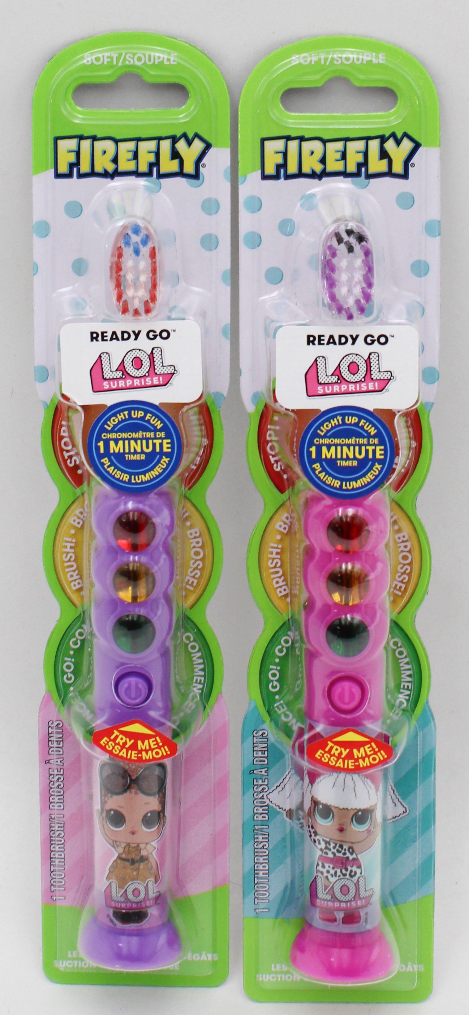 FIREFLY READY GO TOOTHBRUSH - LIGHT UP W/TIMER  - LOL LICENSE NI