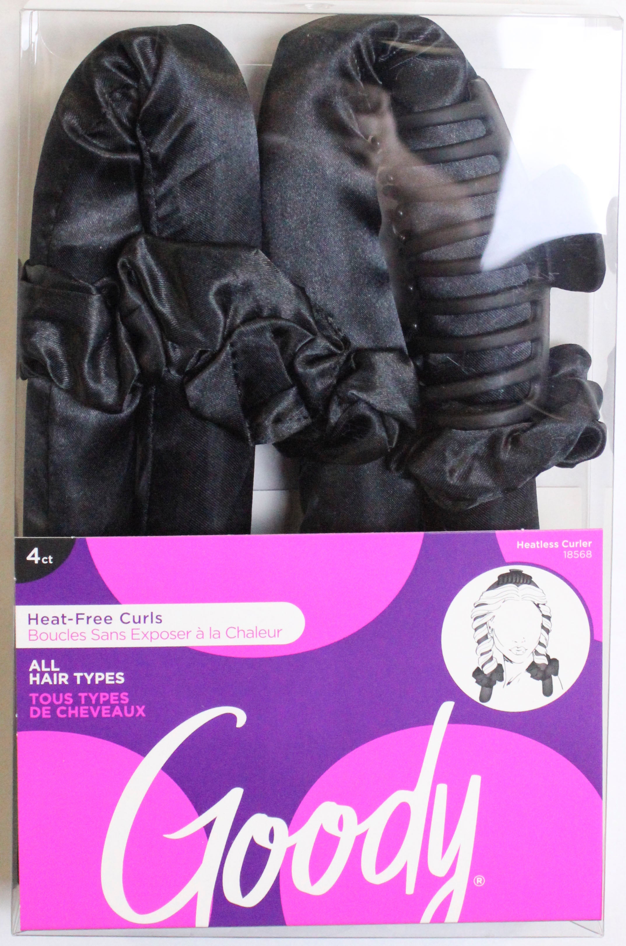 GOODY HEATLESS CURLS 4pc SET BLACK NI