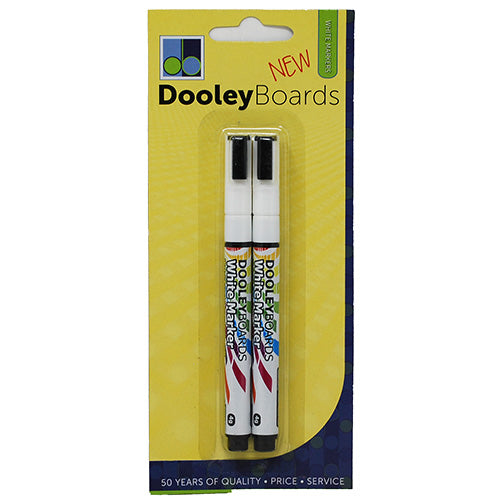 DOOLEY BOARDS WHITE MARKERS 2CT