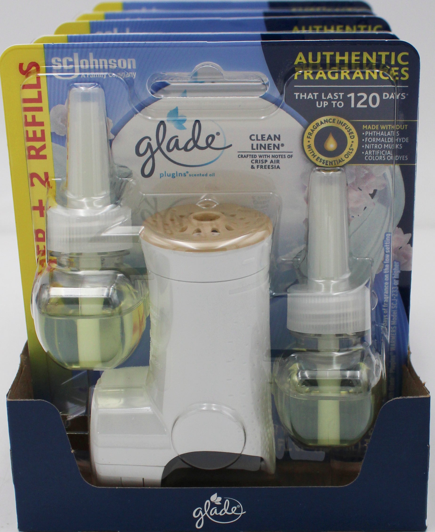 GLADE PLUGINS SCENTED OIL CLEAN LINEN 2ct + WARMER 0.67floz US