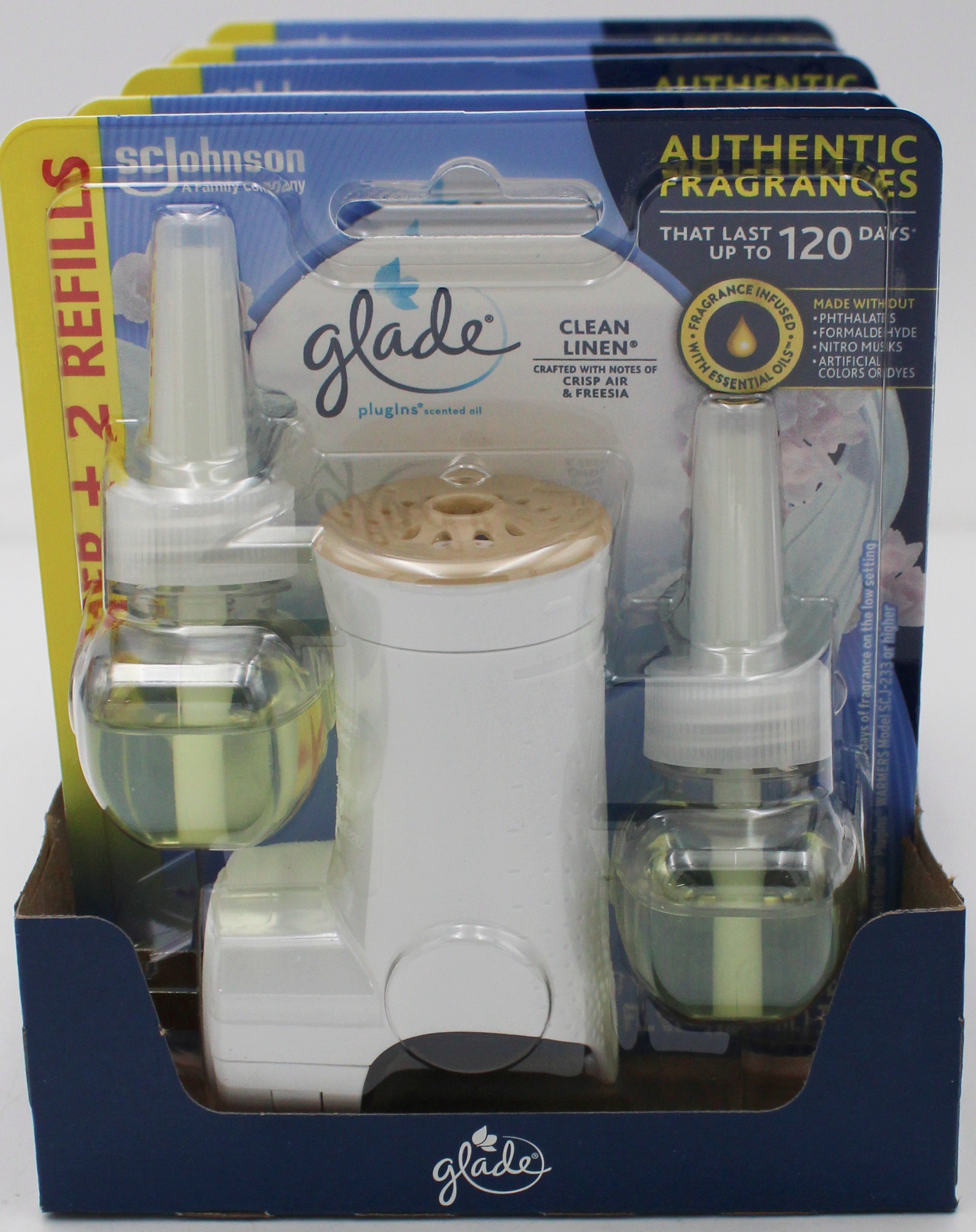 GLADE PLUGINS SCENTED OIL CLEAN LINEN 2ct + WARMER 0.67floz US