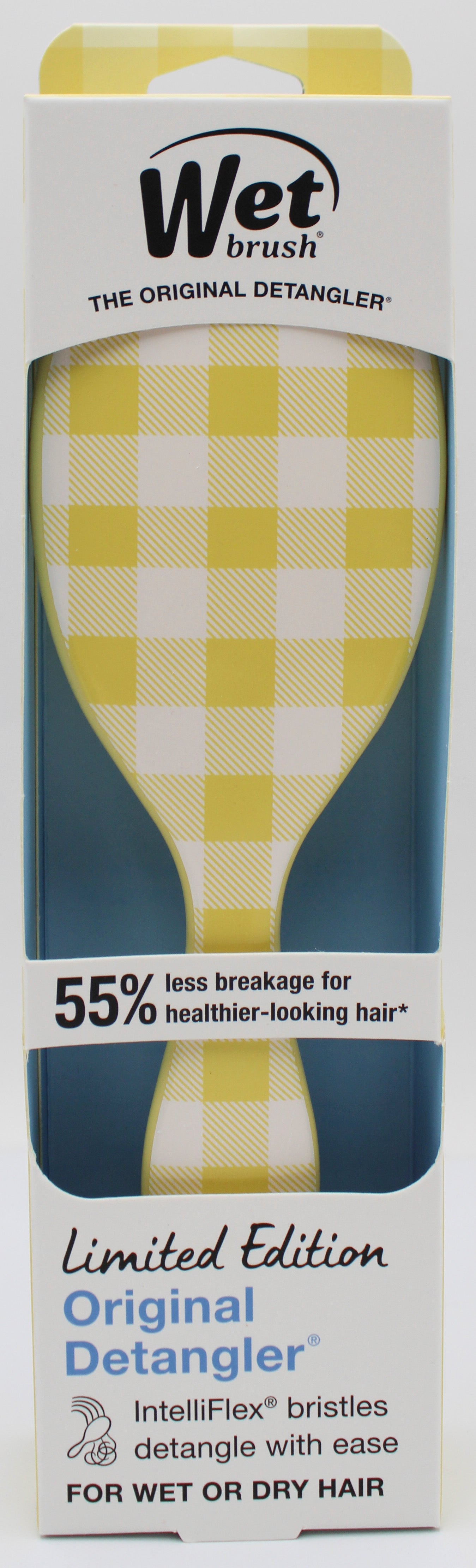 WET BRUSH DETANGLER COASTAL CHARM GOLDEN GINGHAM NI