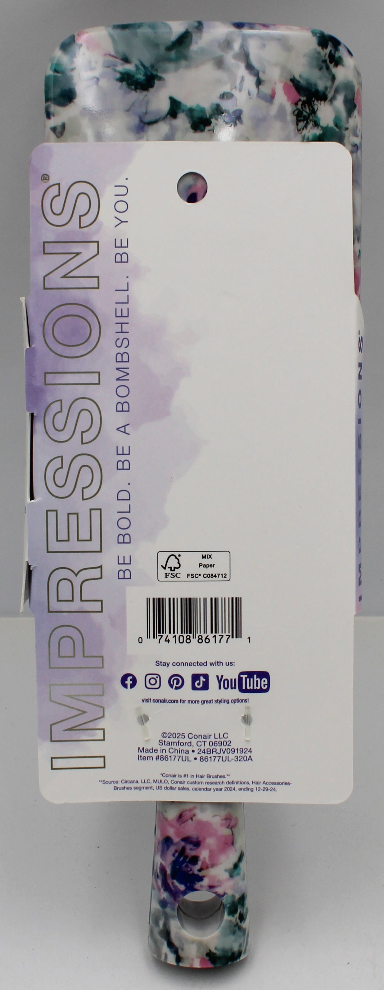 CONAIR IMPRESSIONS PADDLE BRUSH NI