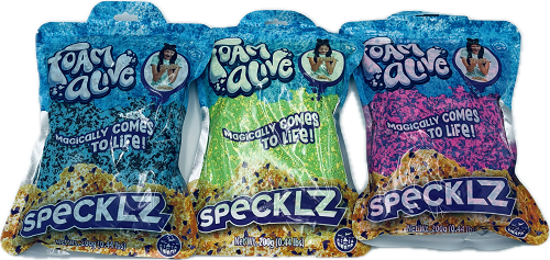 FOAM ALIVE SPECKLZ 0.44 LBS MAGICALLY COMES TO LIFE!  ASSORTED AGES 5+ NI