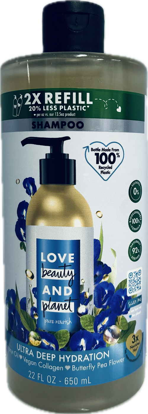 LOVE BEAUTY&PLANET ULTRA DEEP HYDRATION SHAMPOO REFILL 22oz COCONUT OIL