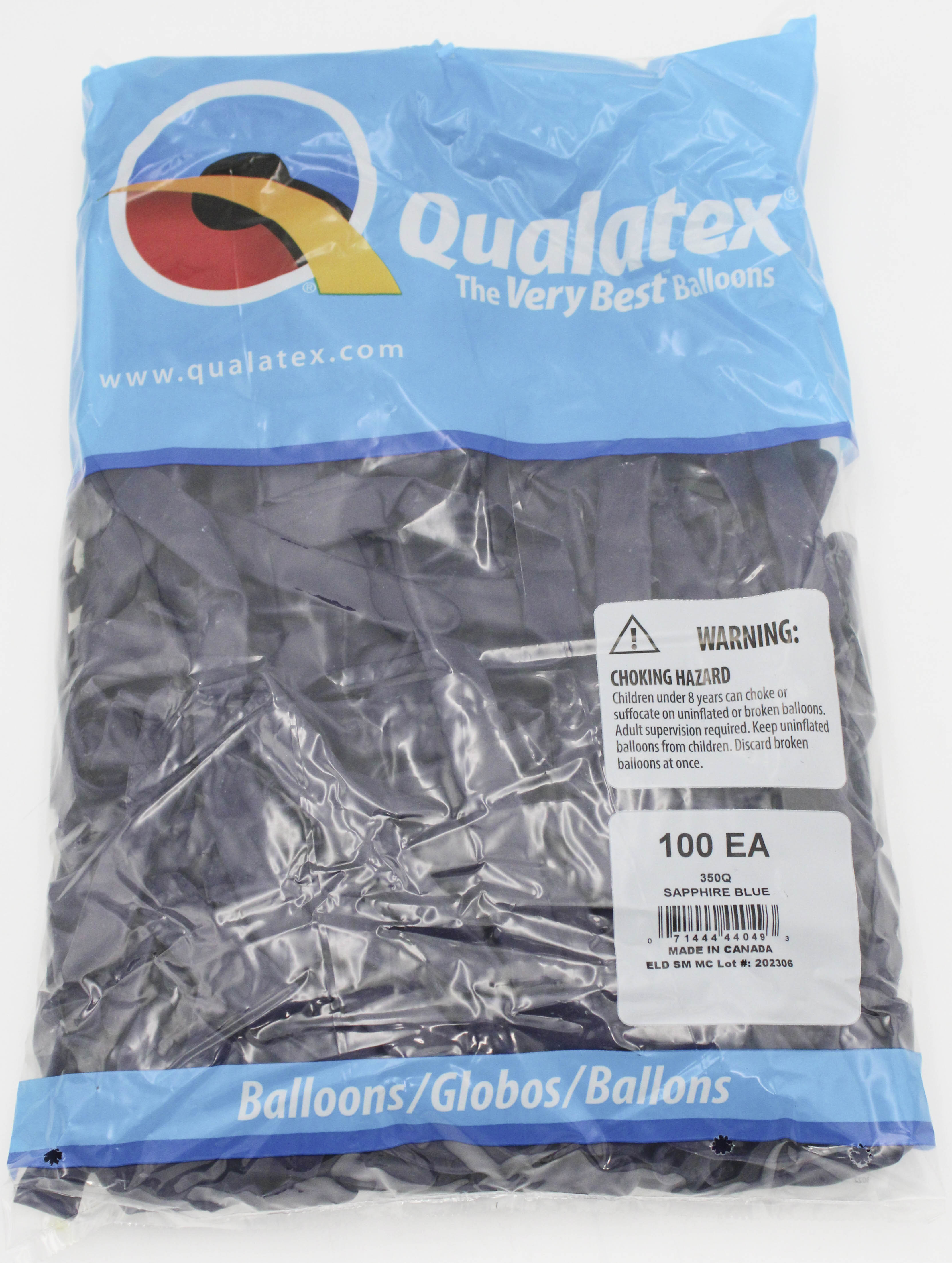 350Q QX LATEX BALLOON 100CT SAPPHIRE BLUE