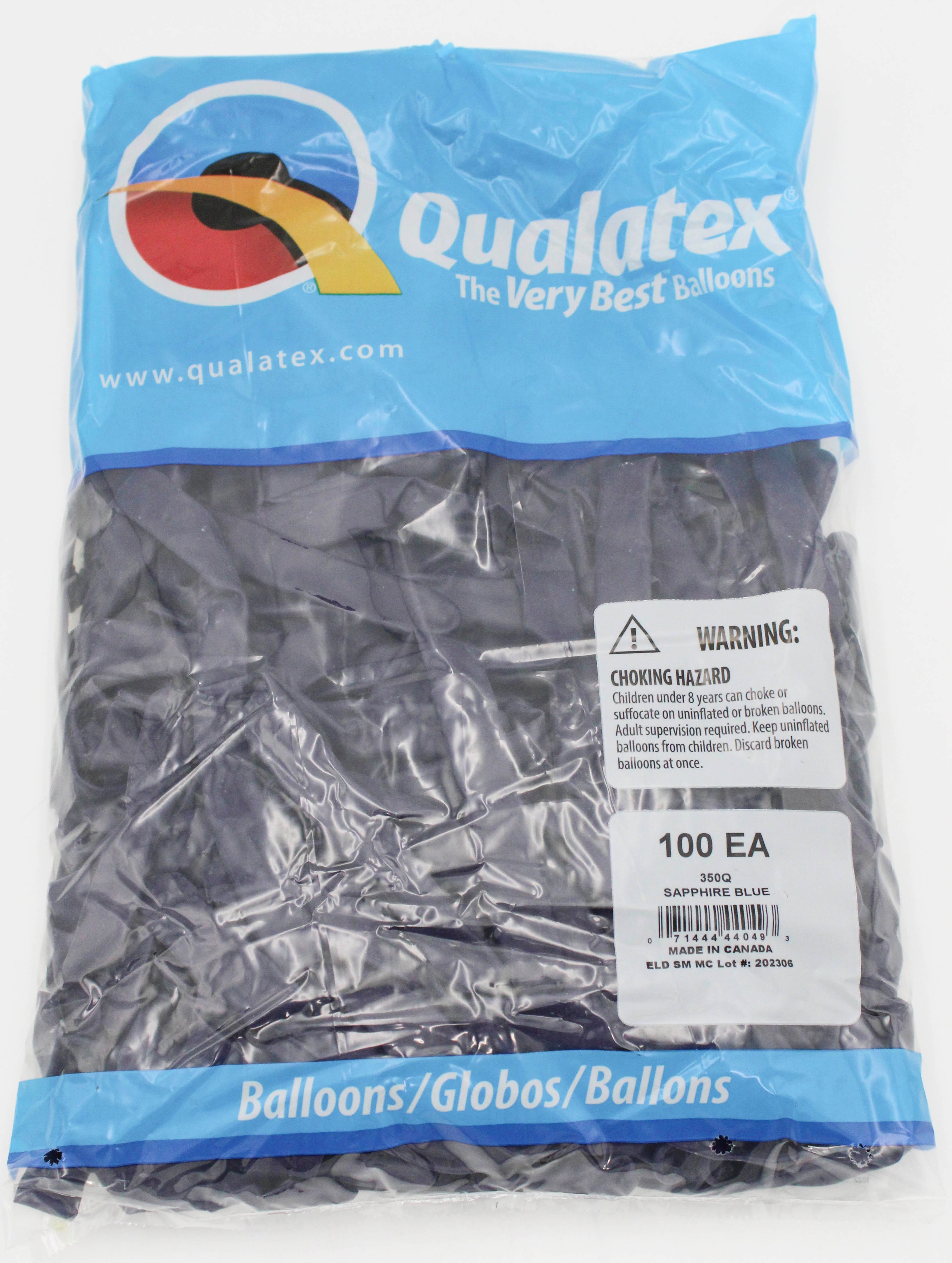 350Q QX LATEX BALLOON 100CT SAPPHIRE BLUE
