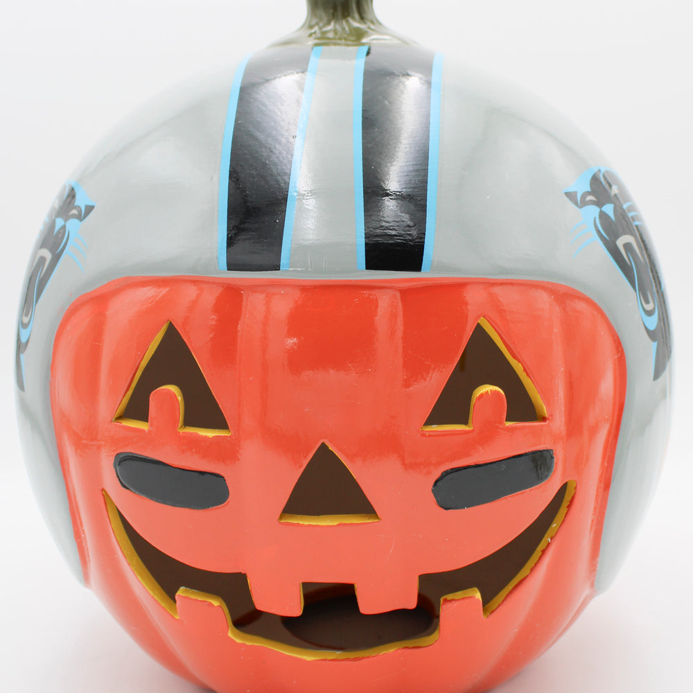 CAROLINA PANTHERS CERAMIC PUMPKIN HELMET 10"