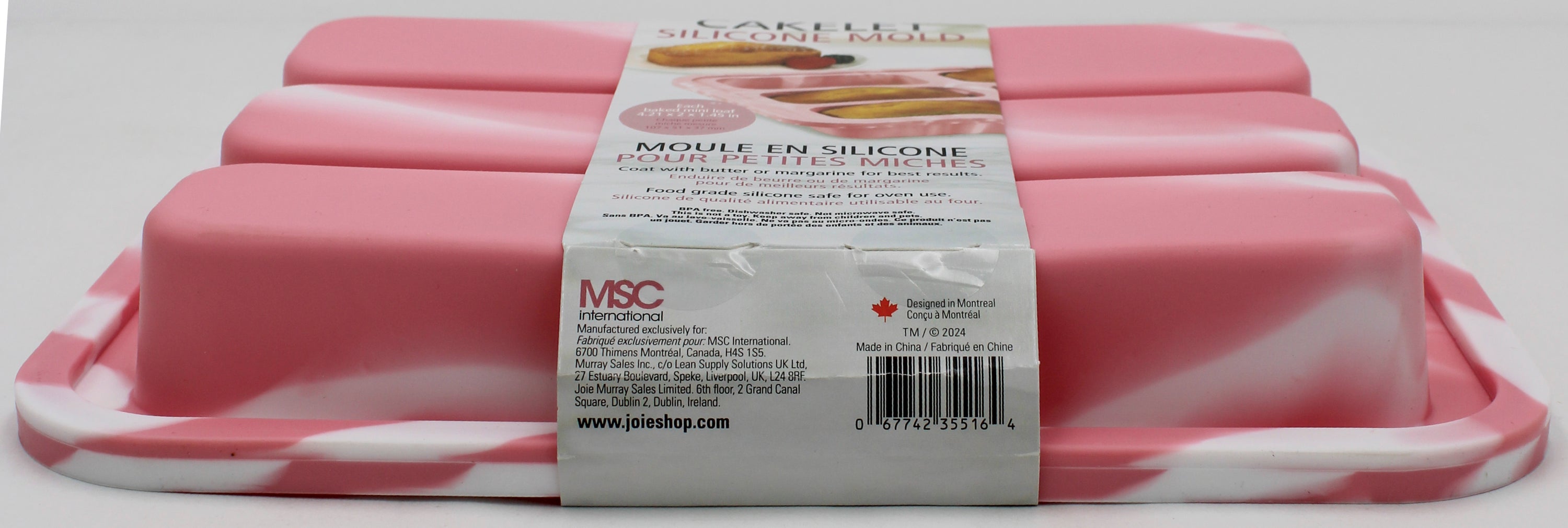 LOAF CAKELET SILICONE MOLD - PINK NI