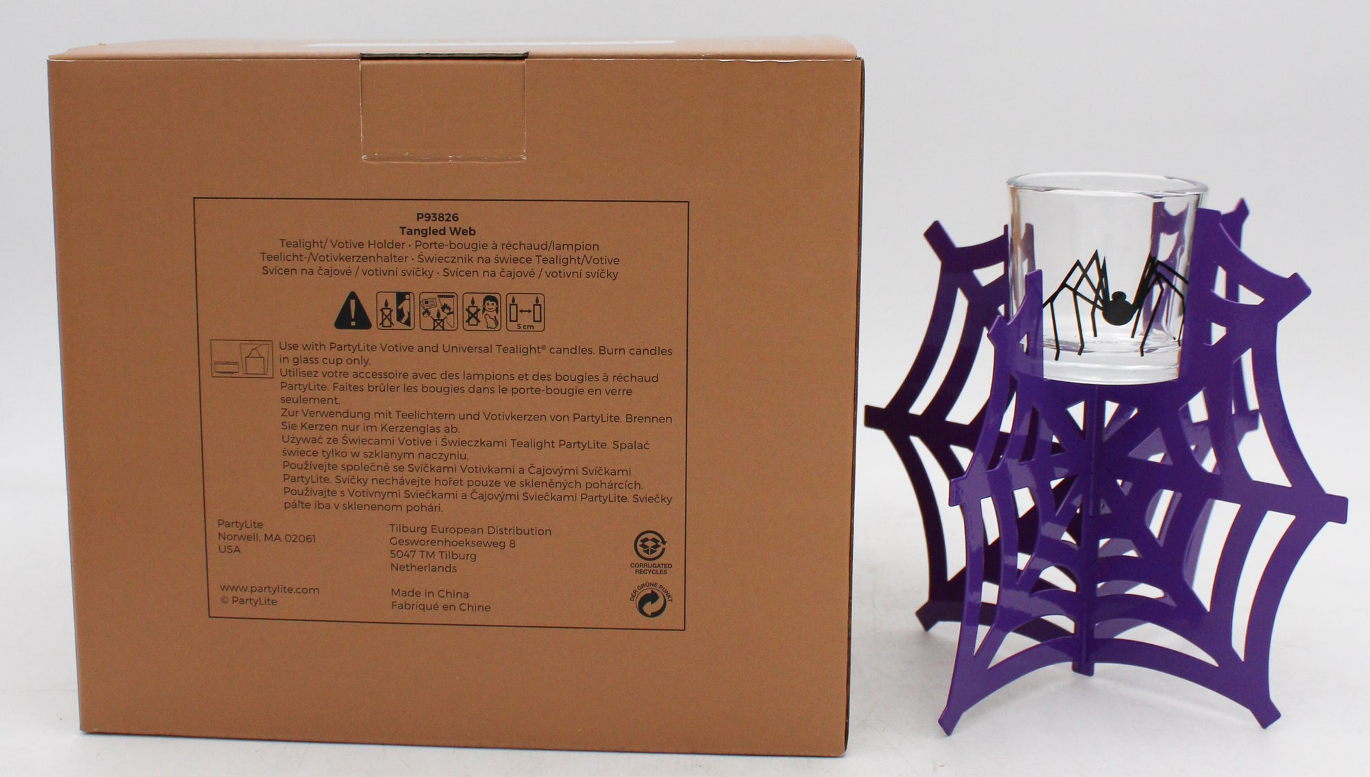 PARTYLITE TANGLED WEB TEALIGHT/VOTIVE HOLDER 6"W x 5"H