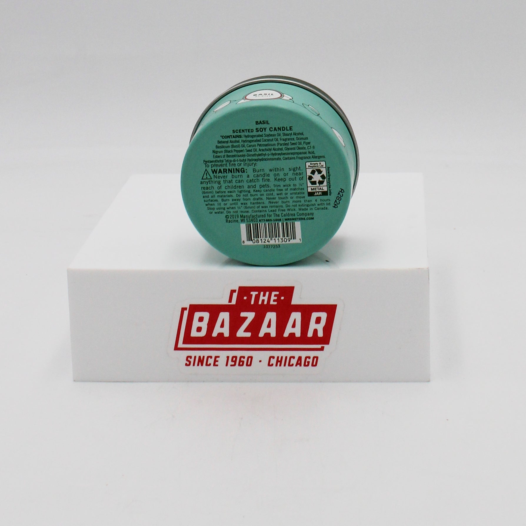 MRS MEYERS TIN CANDLE BASIL 2.9oz US