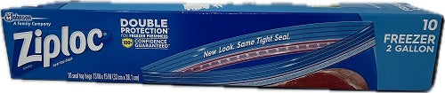 SP ZIPLOC BAG 10CT FREEZER 2GALLON(IMPERFECT)