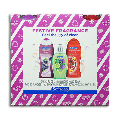 SOFTSOAP 20oz/2CT BDYWASH + 13oz LIQ.HAND SOAP SET-FRESTVE FRGRNCE NI