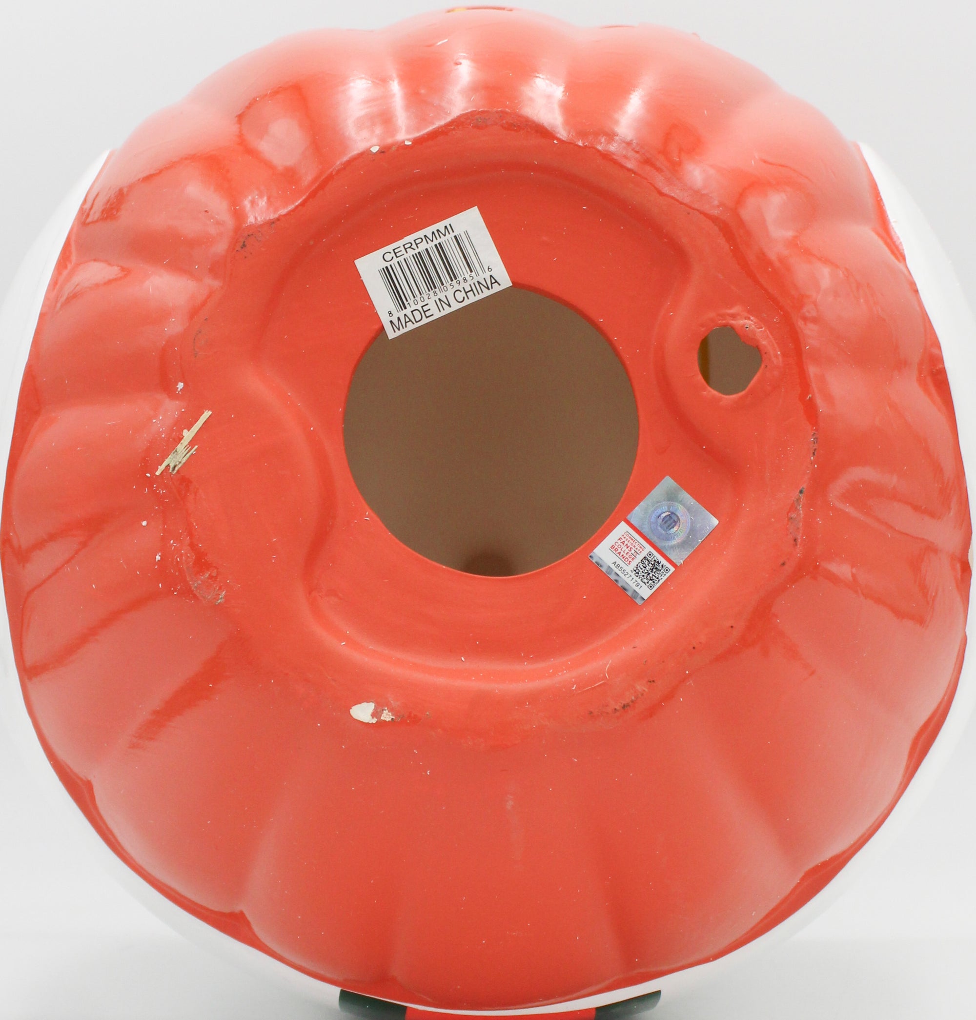 OFFICIALLY LICENCED MIAMI HURRICANES CERAMIC PUMPKIN HELMET 10"