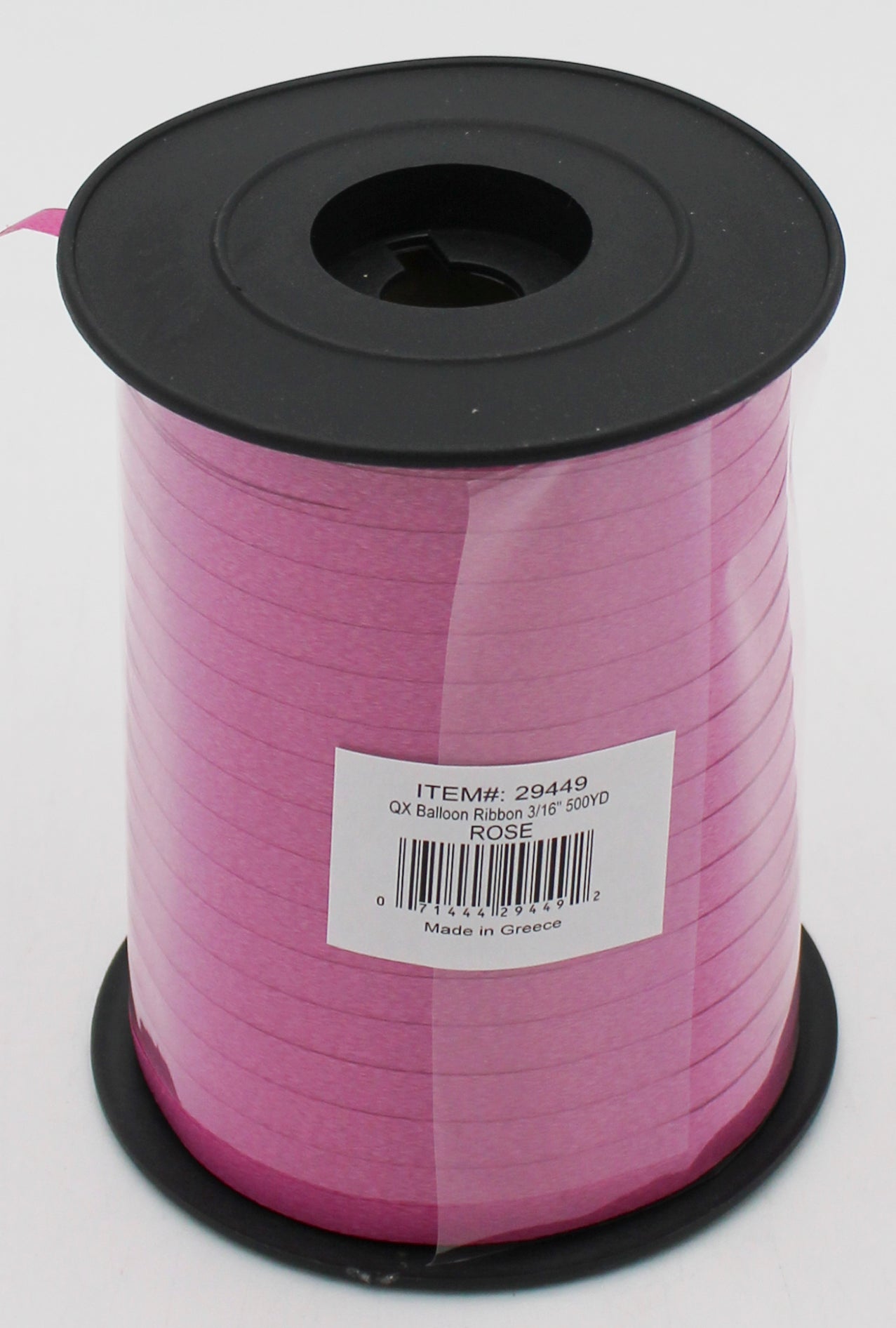 QX BALLOON RIBBON 3/16 500 YDS ROSE
