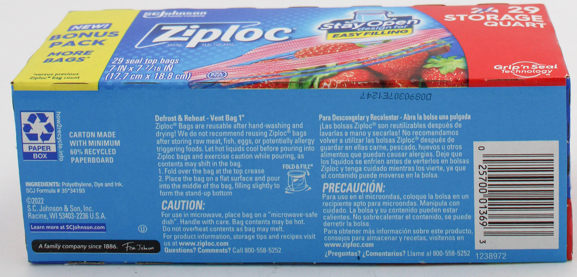 SP ZIPLOC BAG STORAGE 29CTQUART