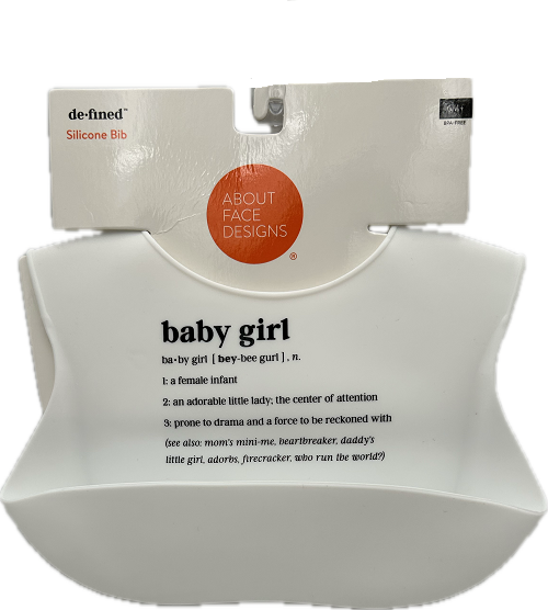BABY GIRL SILICONE BIB