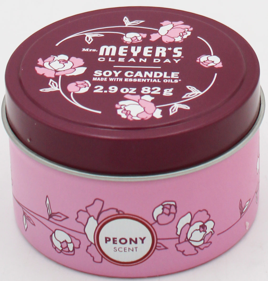 MRS MEYERS TIN CANDLE PEONY 2.9oz US
