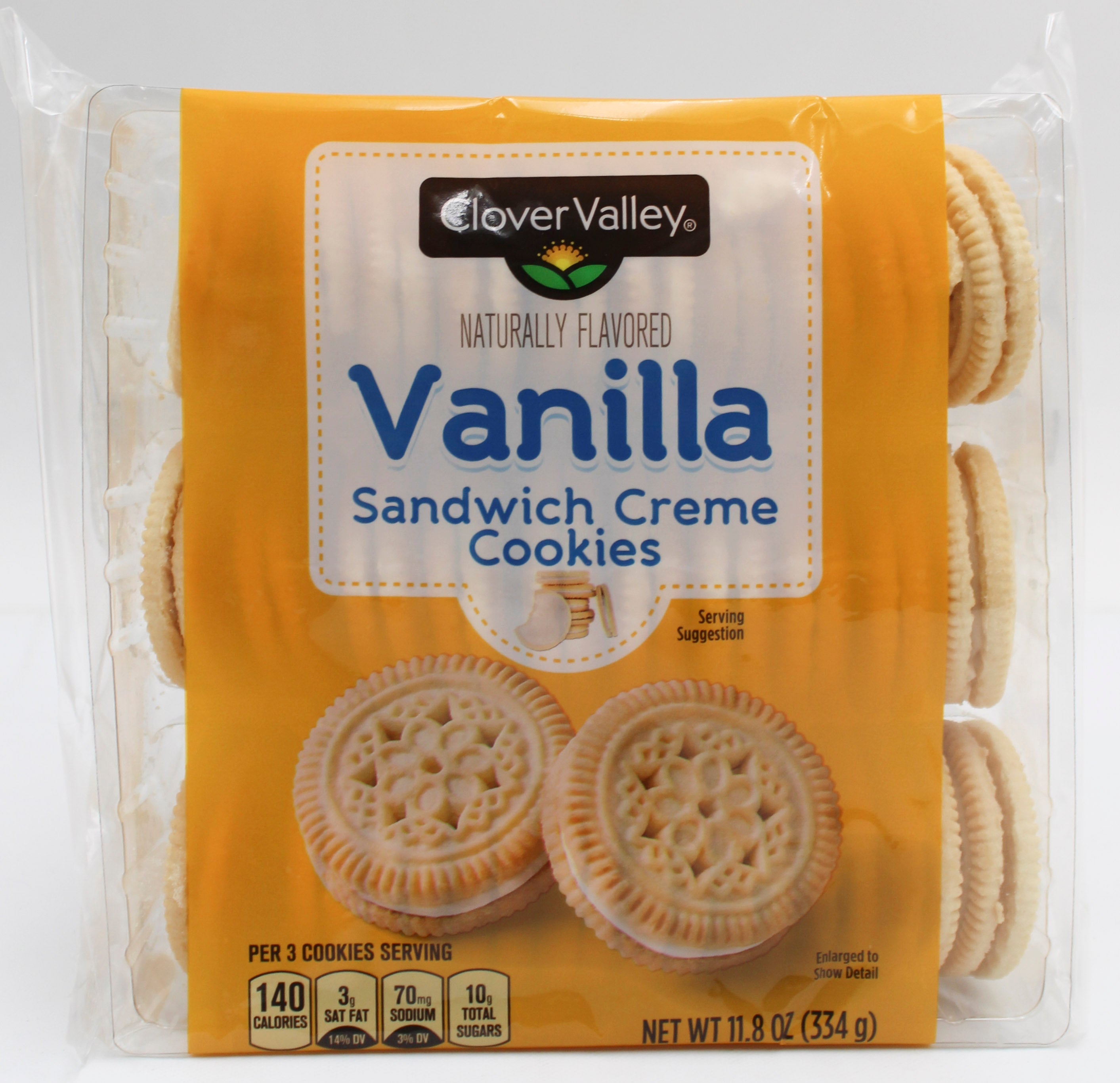 Clover Valley Sandwich Cookies Crème Vanilla 11.8oz